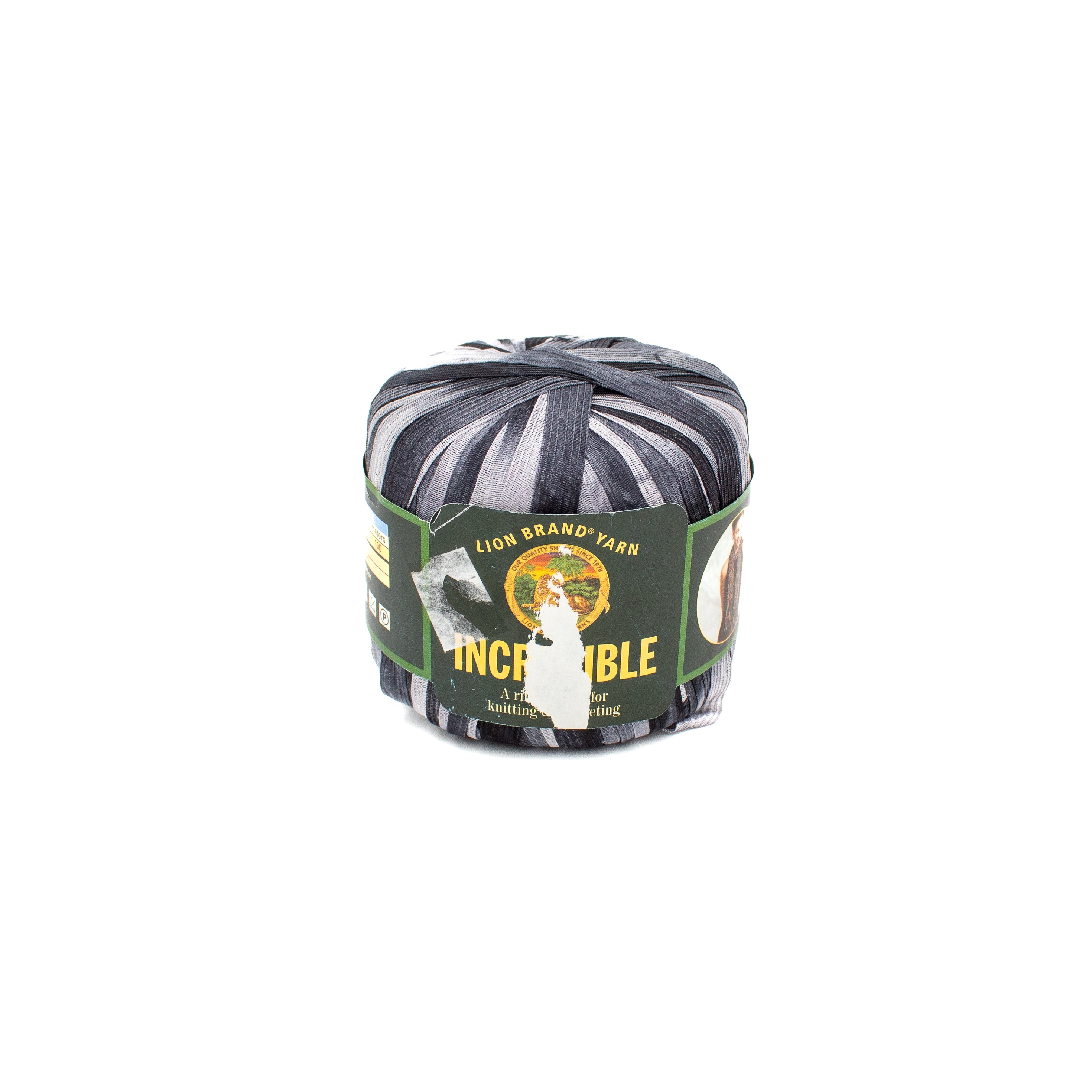 Lion Brand Yarn Incredible in Accent on Black