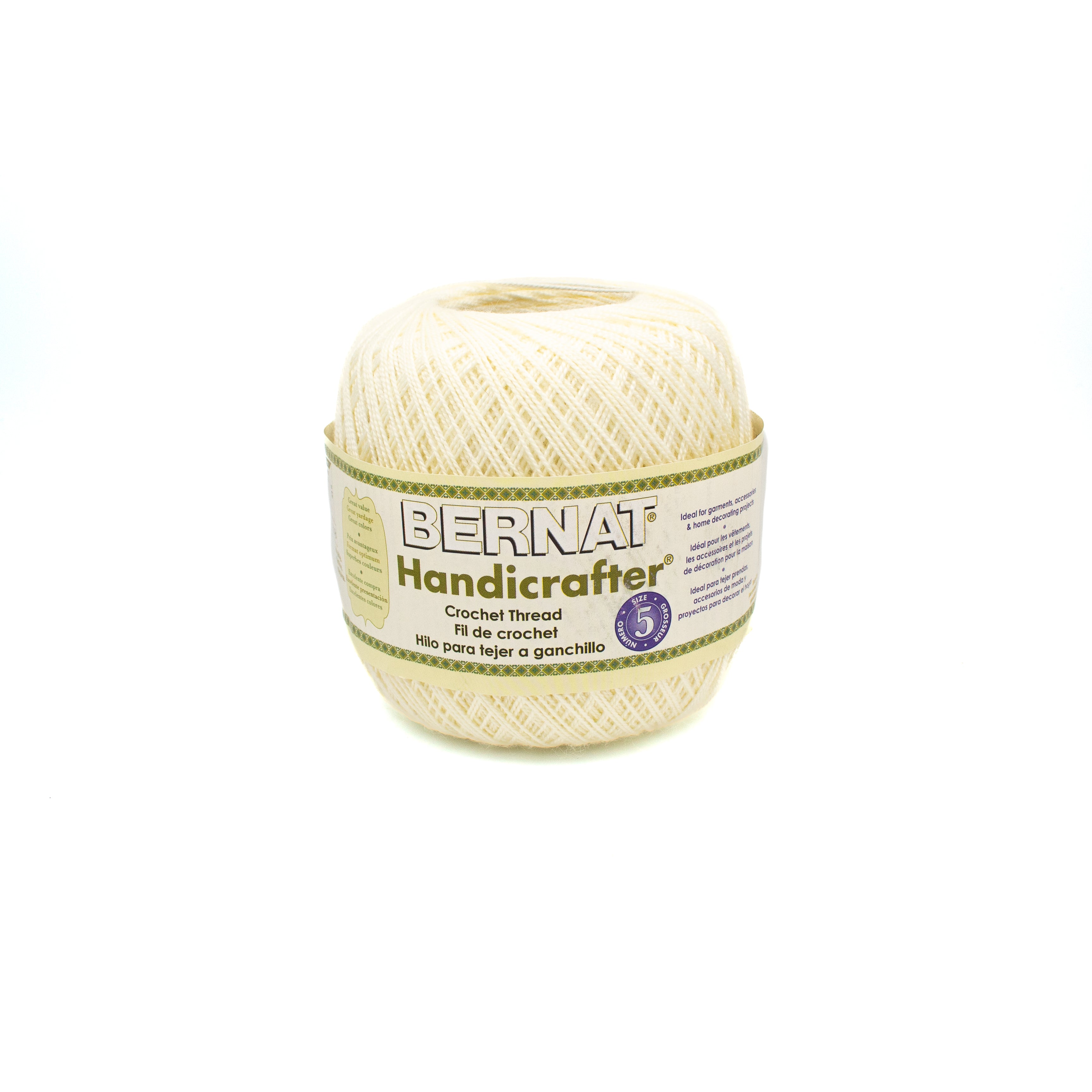 Bernat Handicrafter Crochet Thread in Soft White