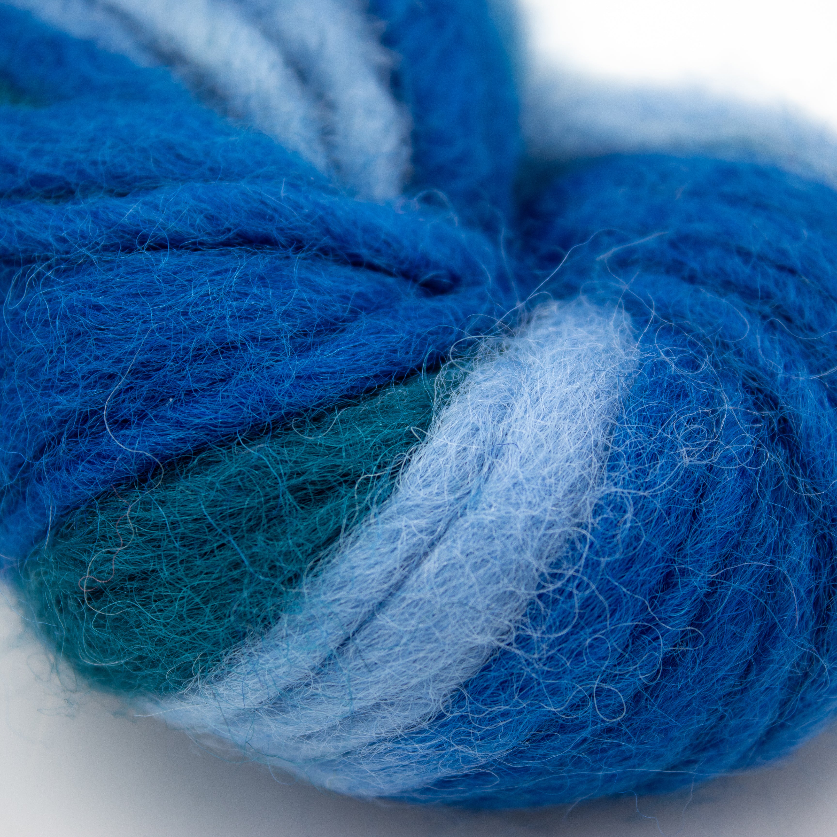 Darn Good Yarn Variegated Thick and Thin Wool Yarn in Blue