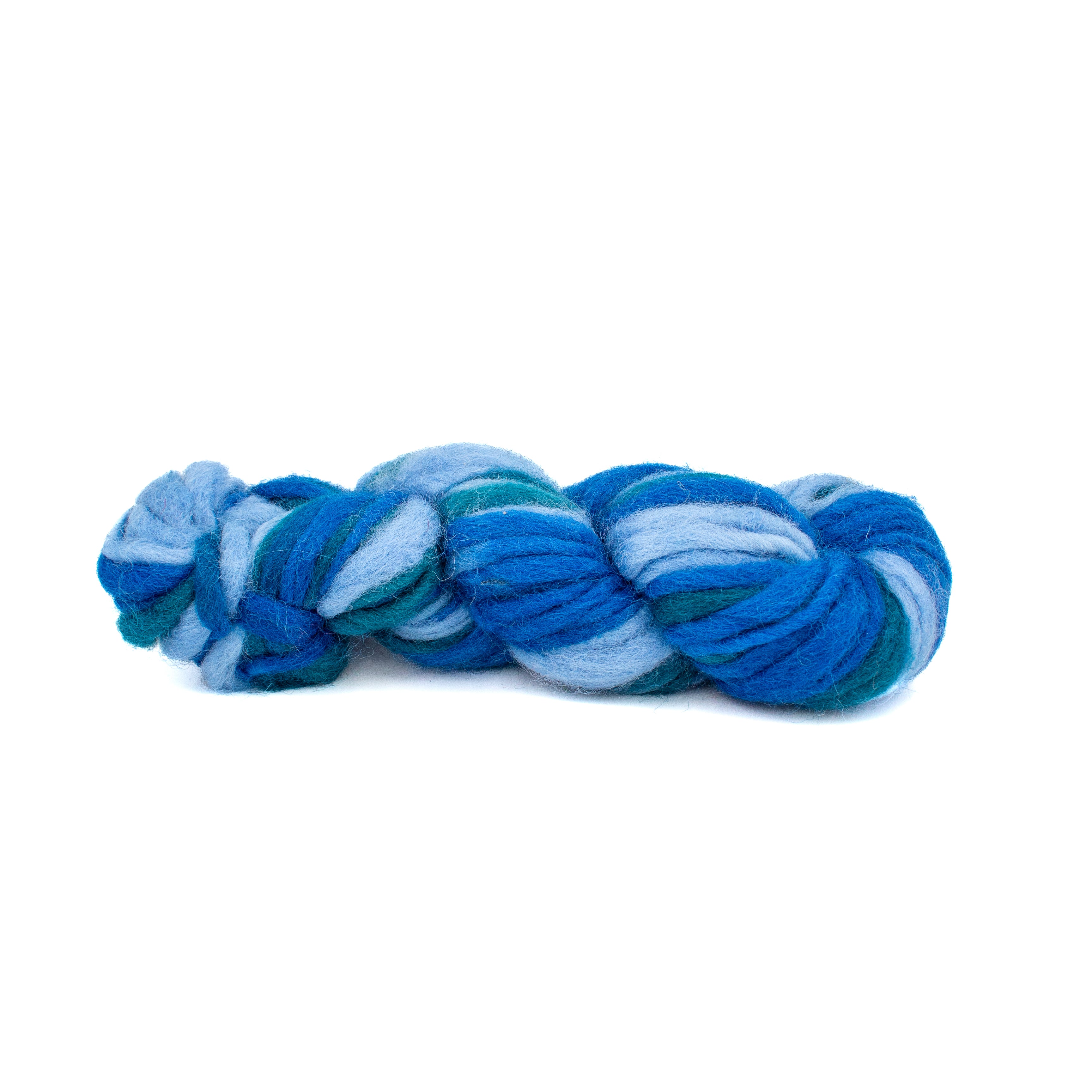 Darn Good Yarn Variegated Thick and Thin Wool Yarn in Blue