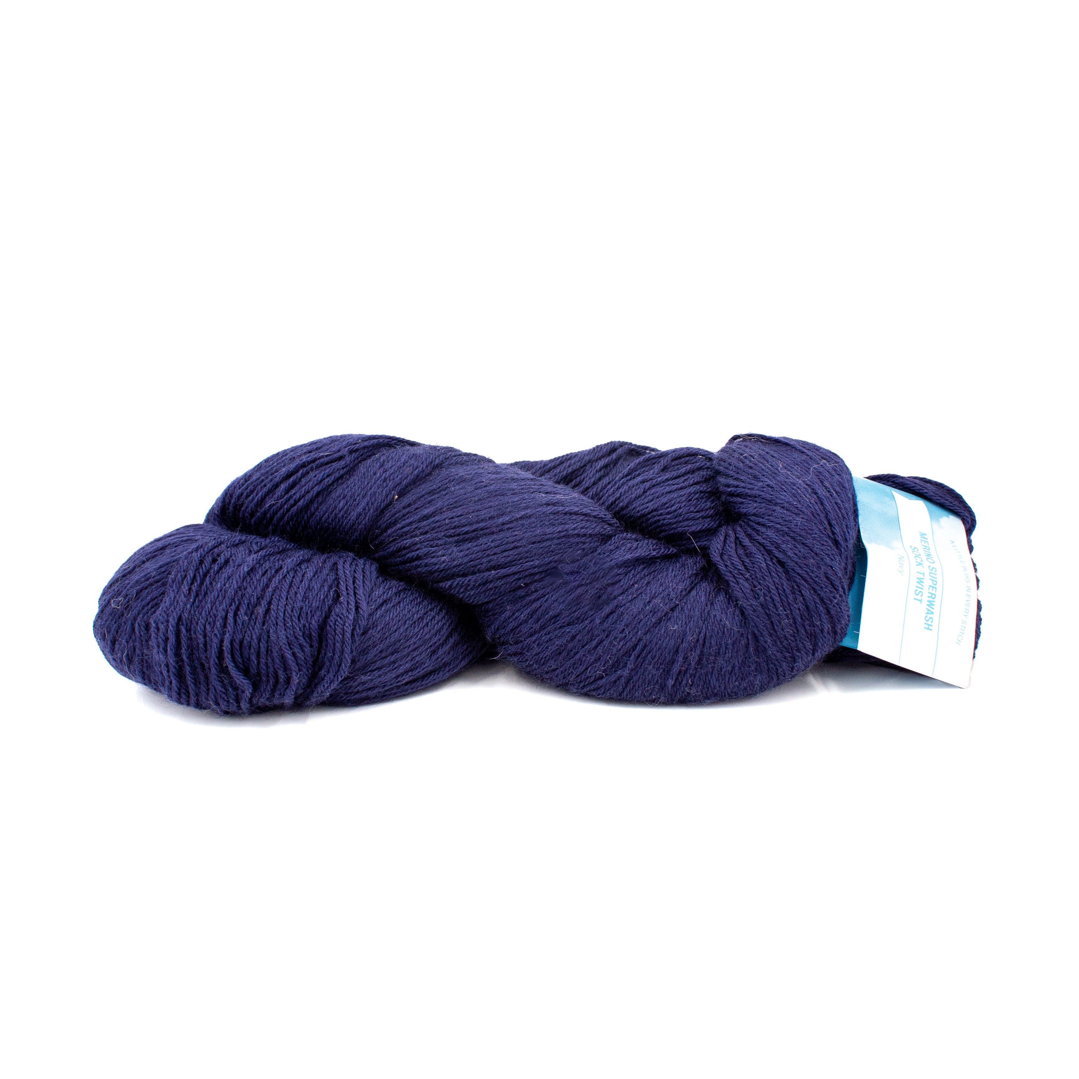 Cloudborn Fibers Merino Superwash Sock Twist in Navy