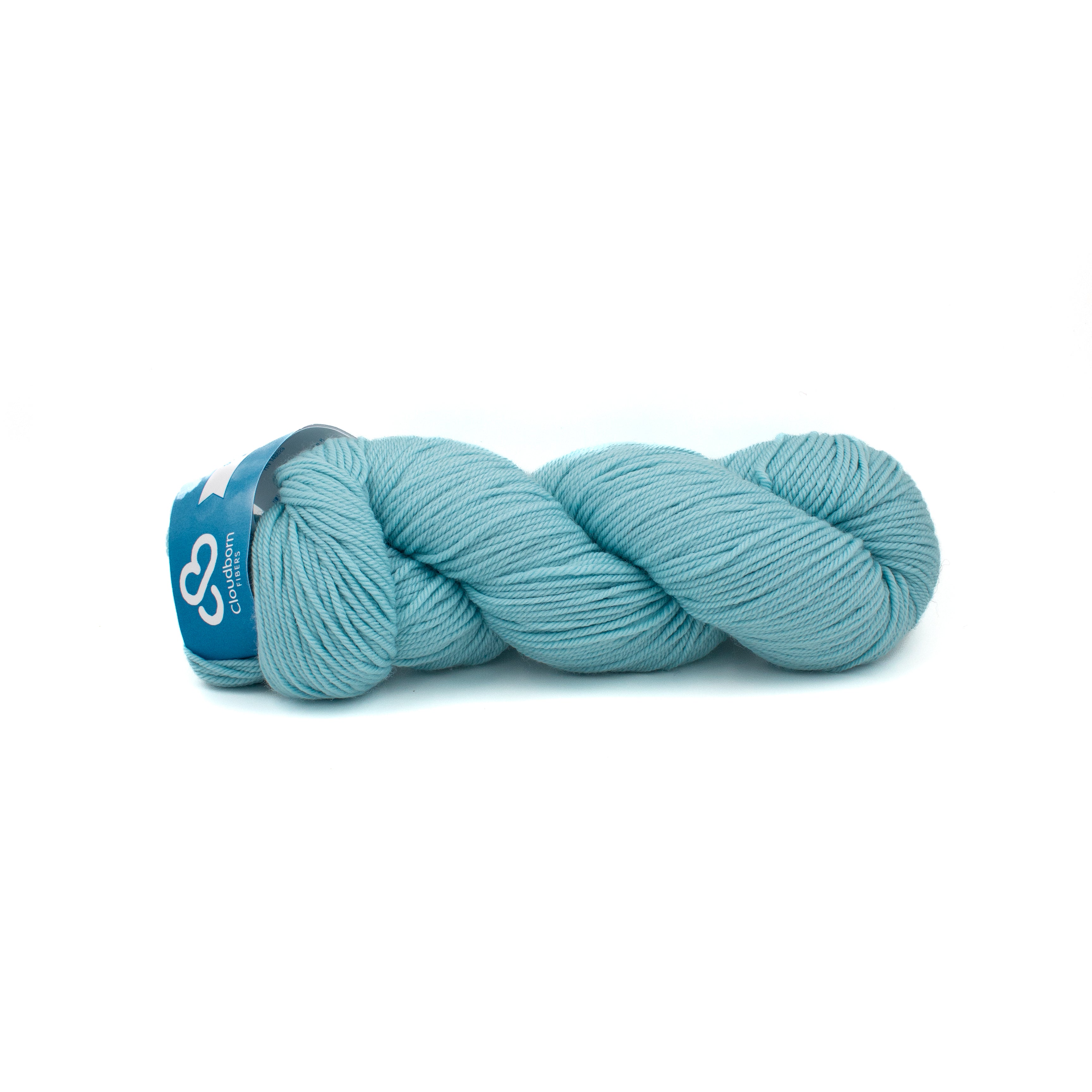 Cloudborn Fibers Merino Superwash Worsted in Sky Blue