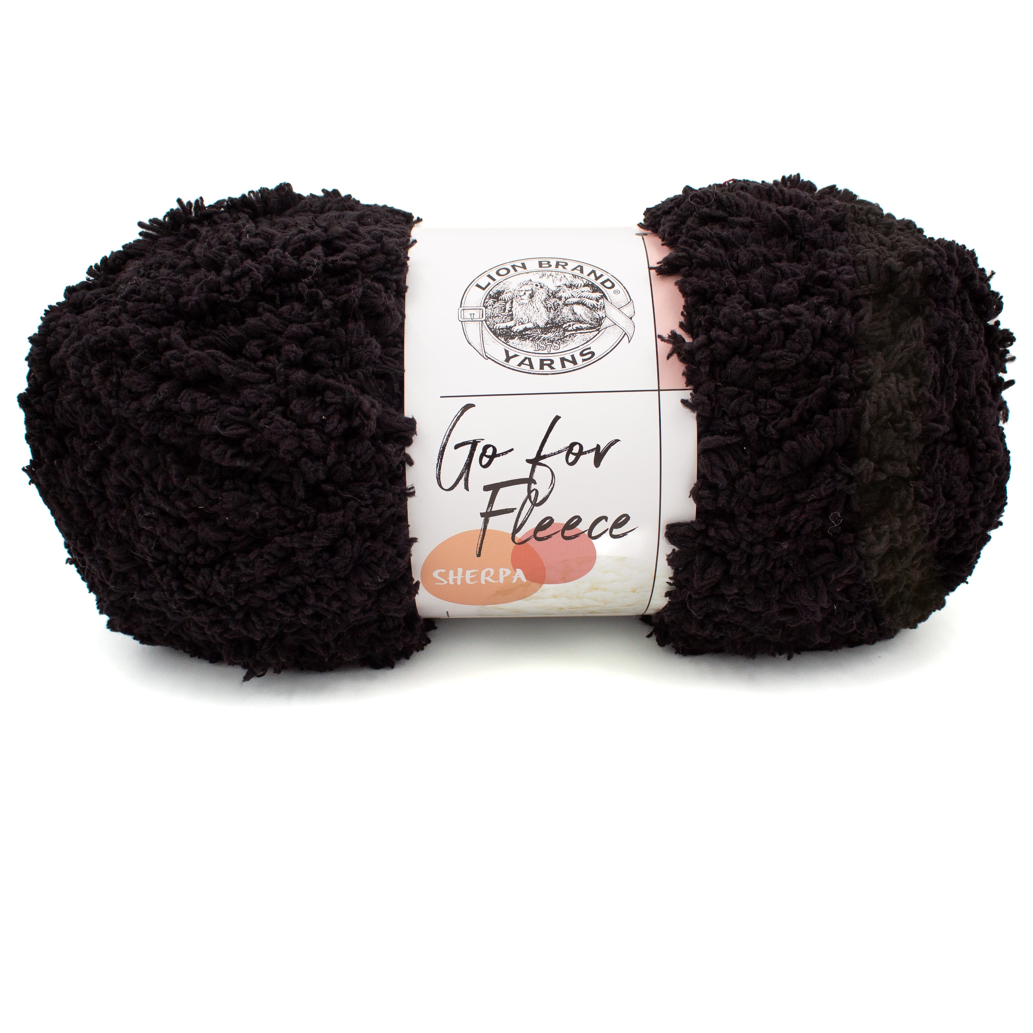 Lion Brand Go For Fleece Sherpa in Black
