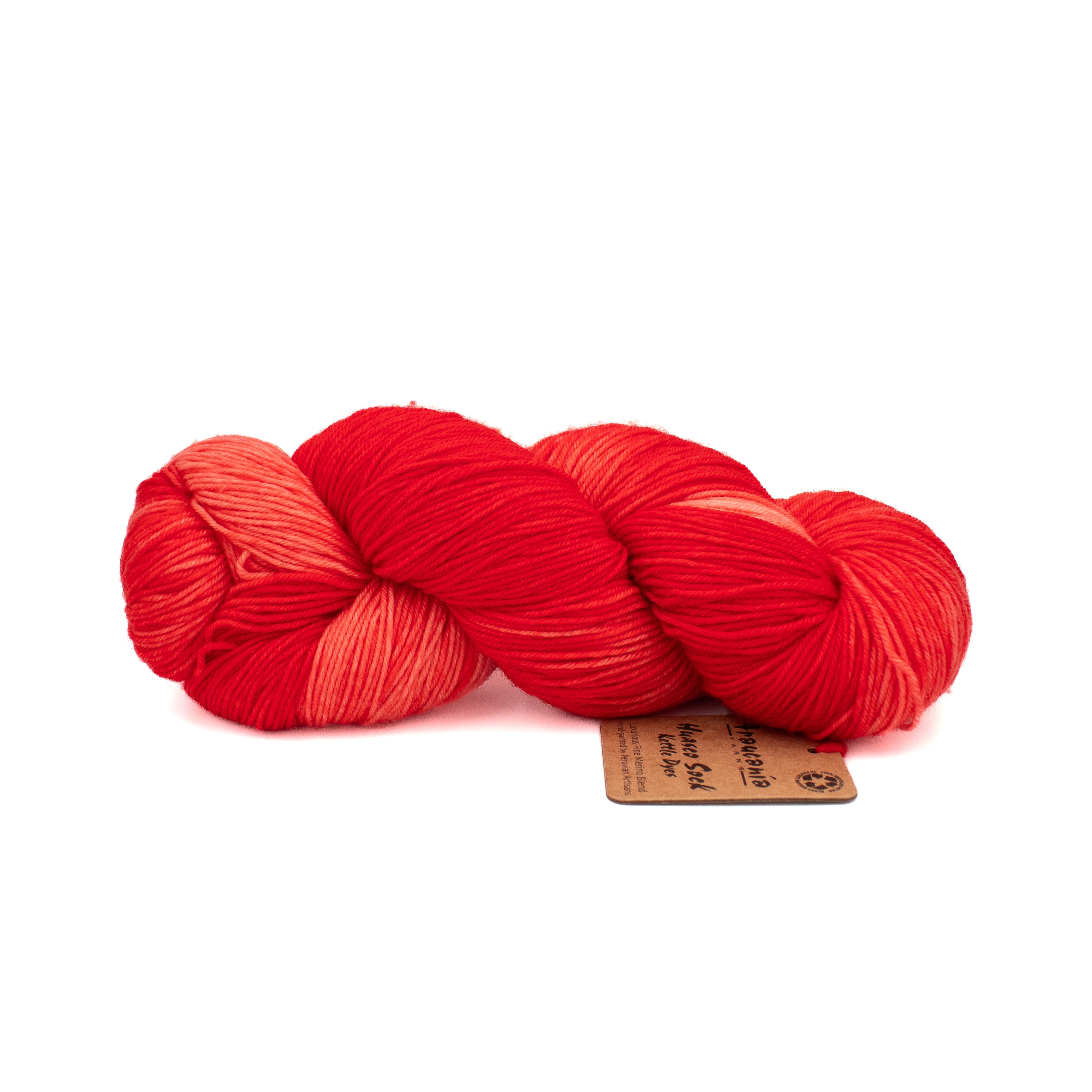 Araucania Yarns Huasco Sock Kettle Dyes in Scarlet