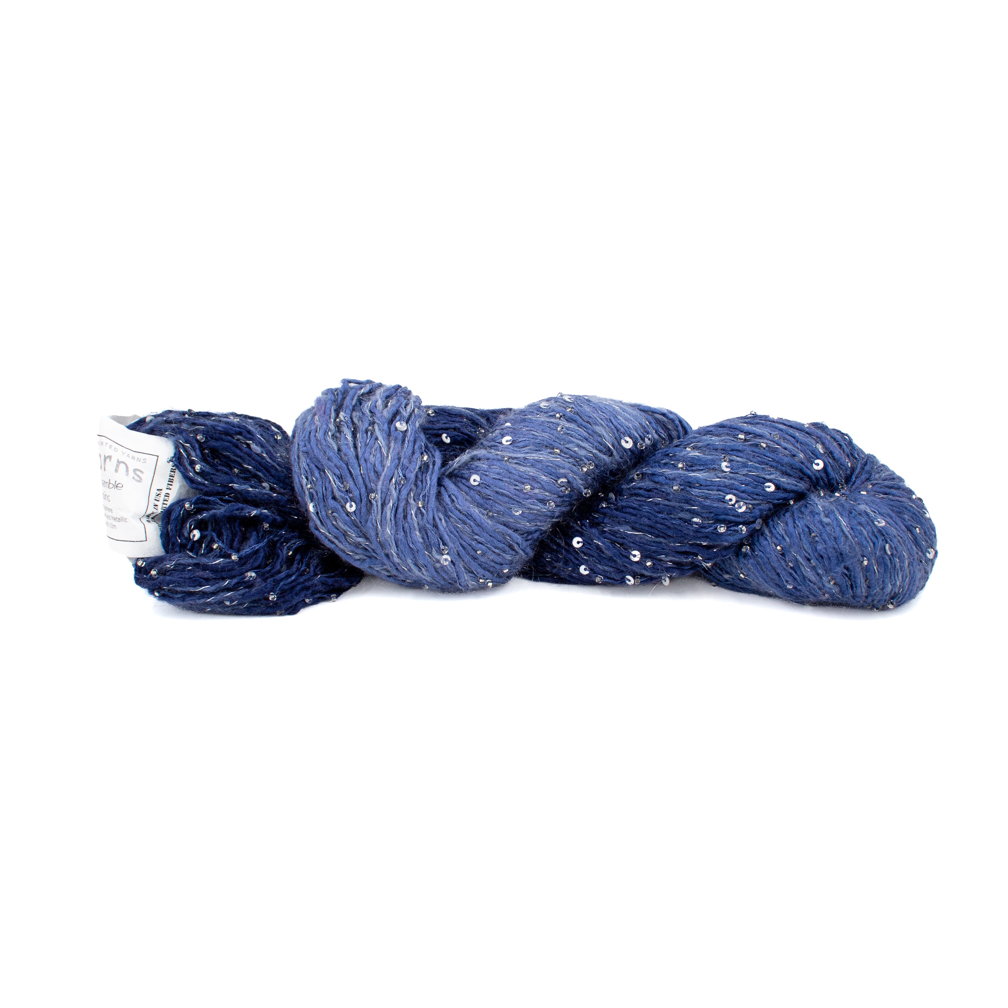 Art Yarns Beaded Ensemble & Sequins in Denim Blue Multi