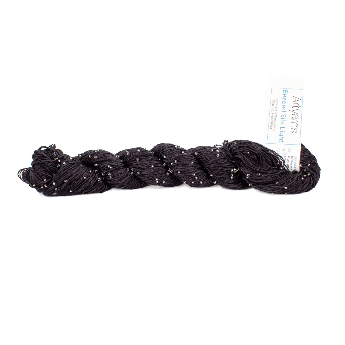 Art Yarns Beaded Silk Light in Black and Silver