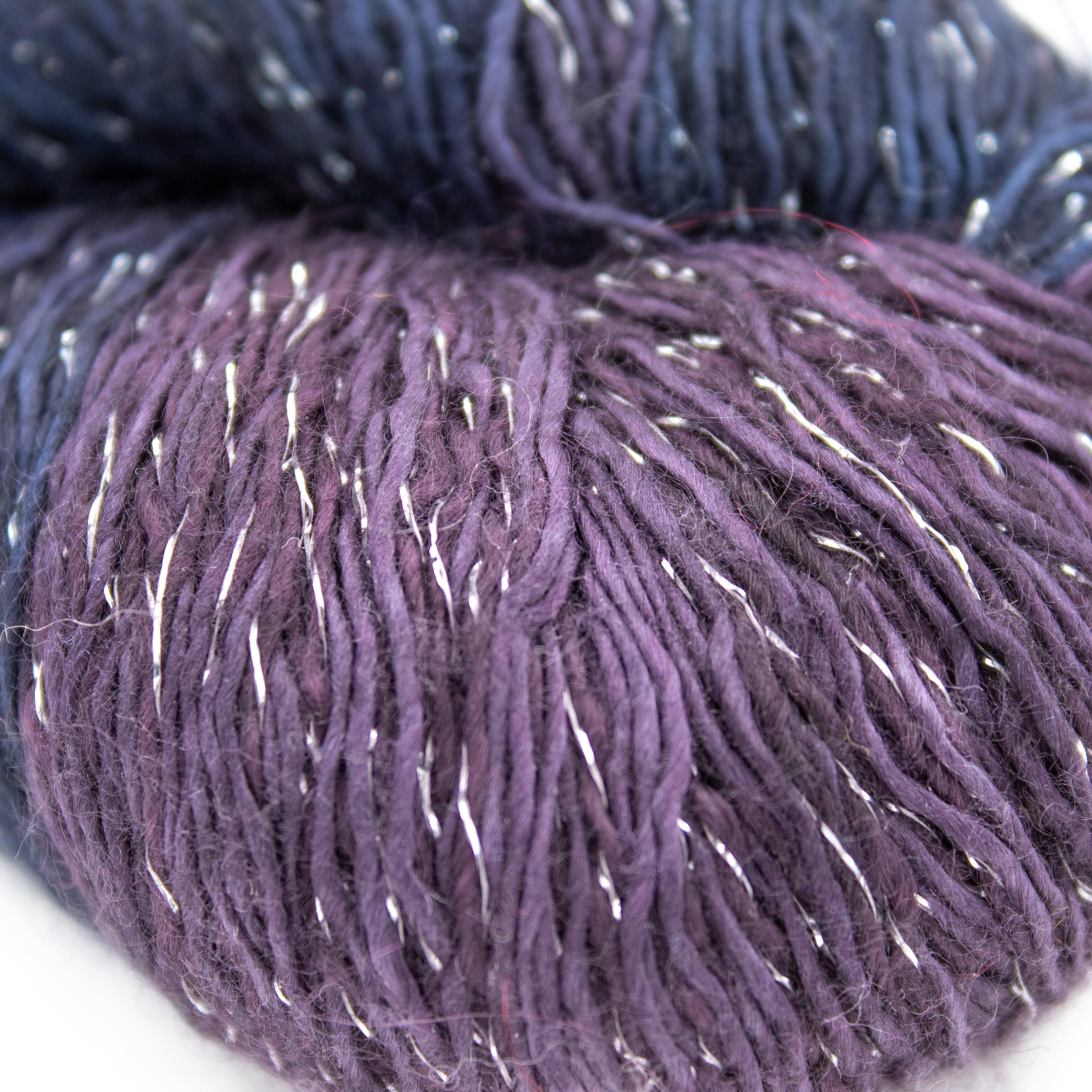 Art Yarns Ensemble Glitter Light in Navy + Dark Purple