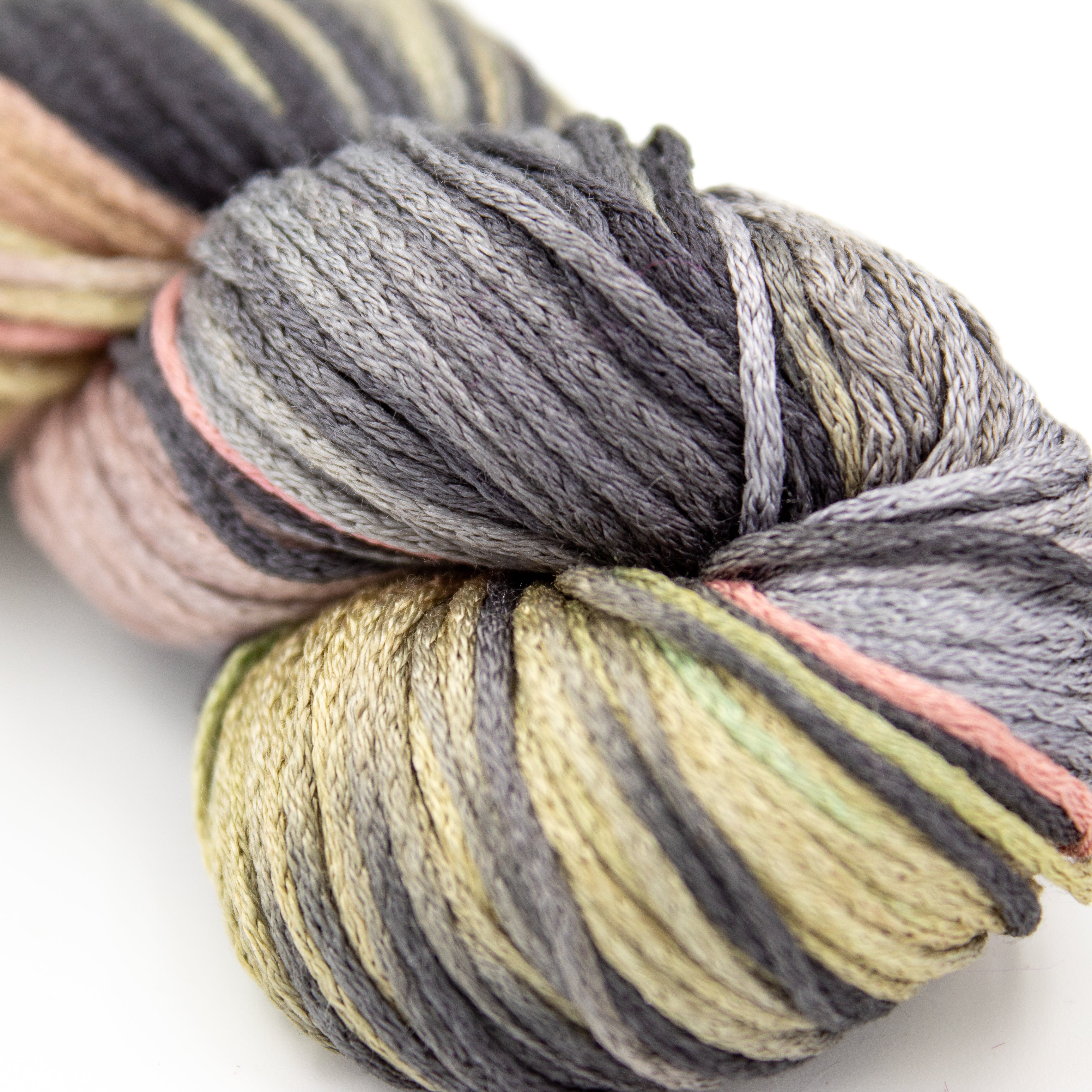 ArtYarns Silk Pearl in Green Pink Blue