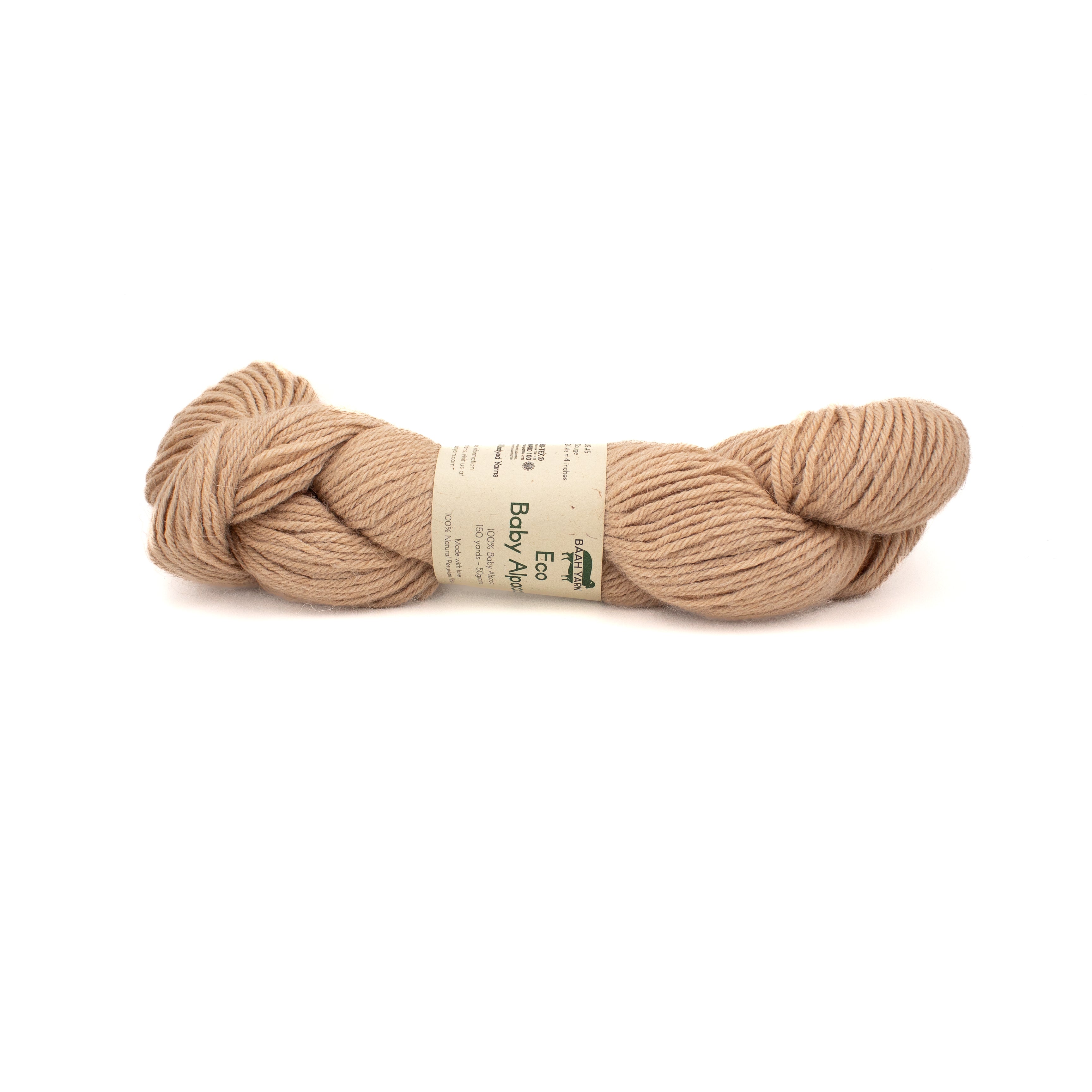 Baah Yarn Eco Baby Alpaca in Dulce de Leche