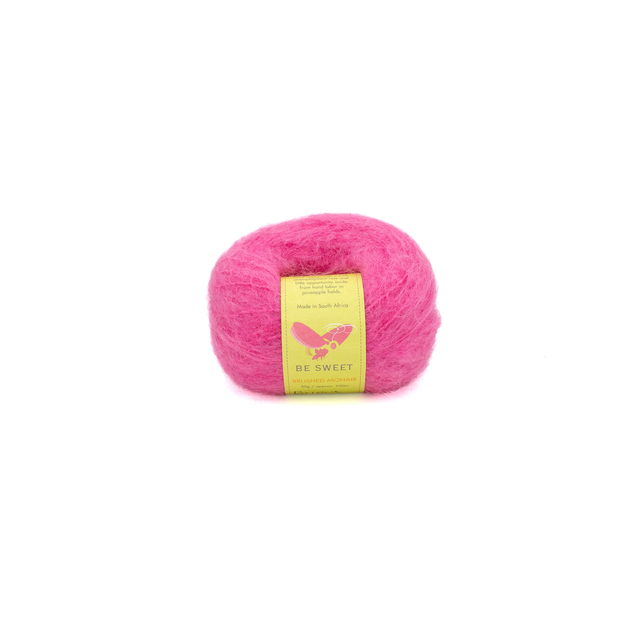 Be Sweet Brushed Mohair in Bright Pink