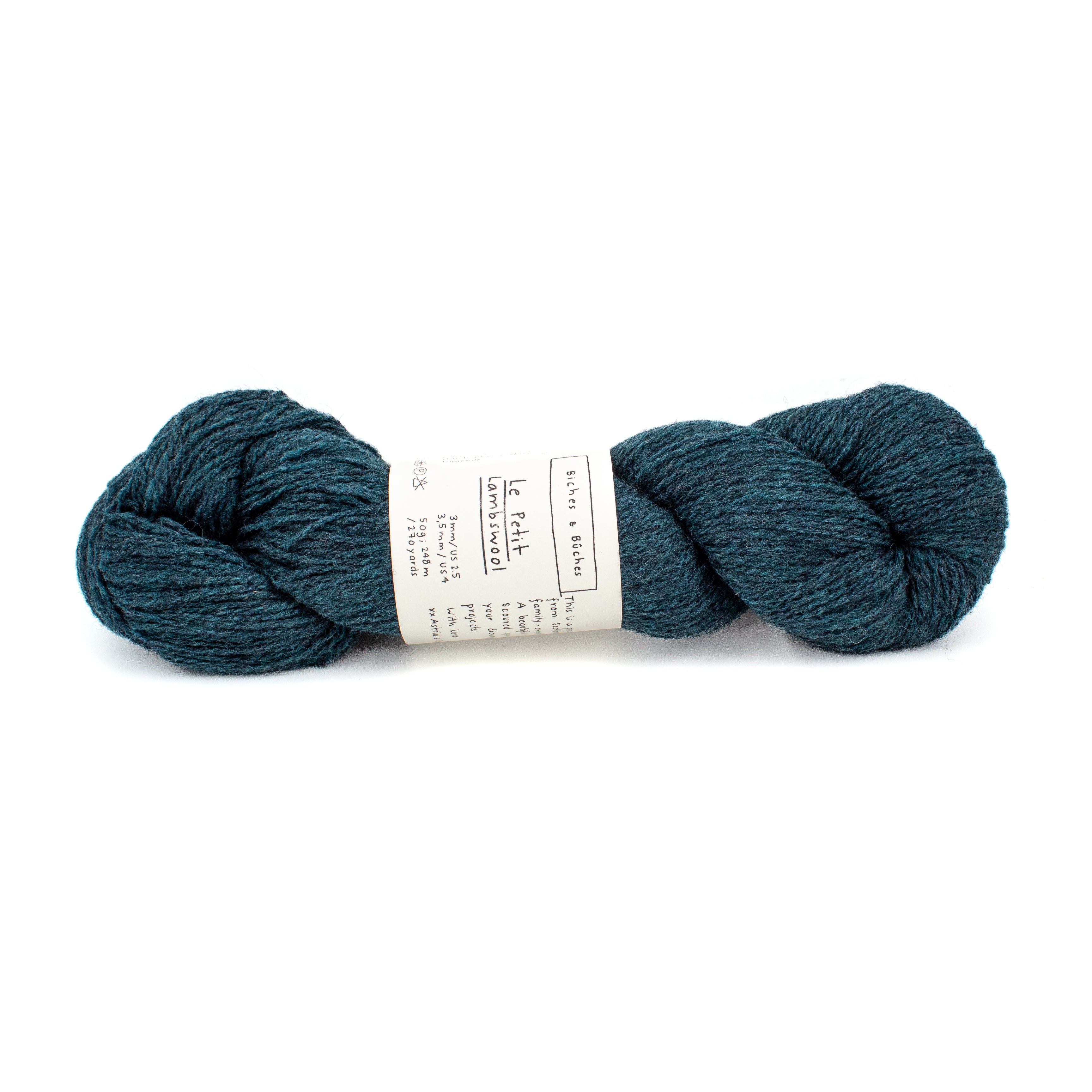 Biches & Buches Le Petit Lambswool in Dark Blue Turquoise