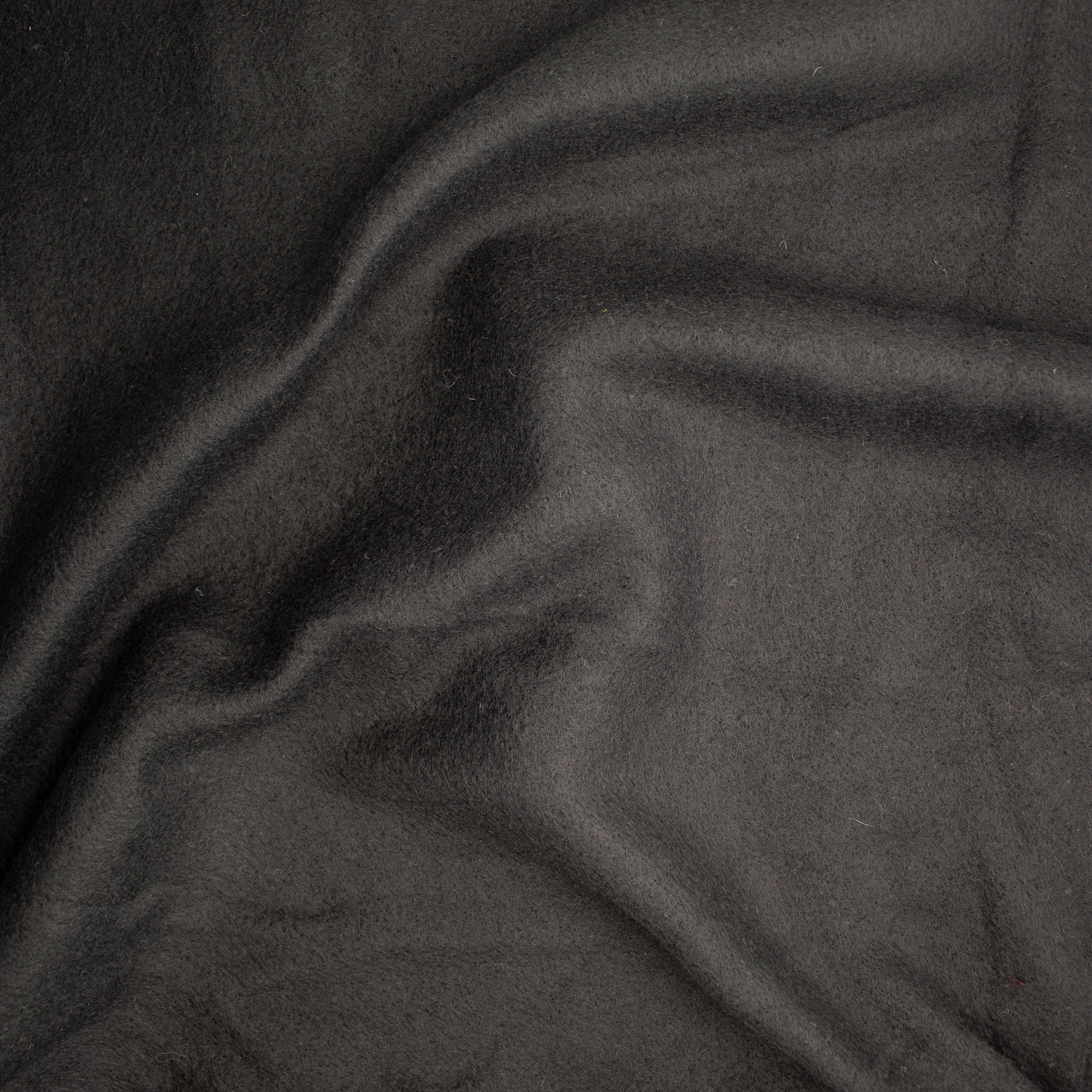 Black Soft Lightweight Fleece Remnant