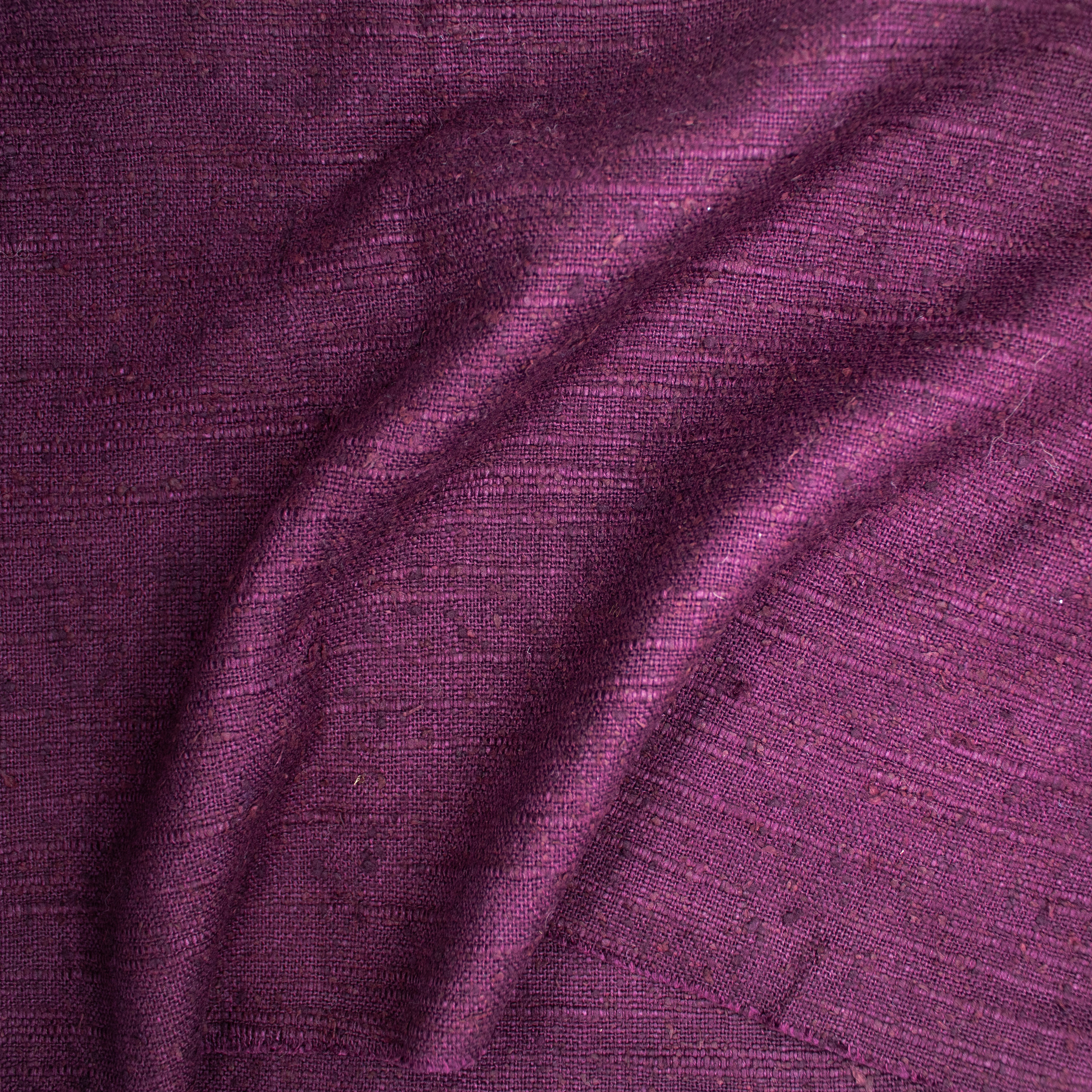 Burgundy Textured Slub Woven