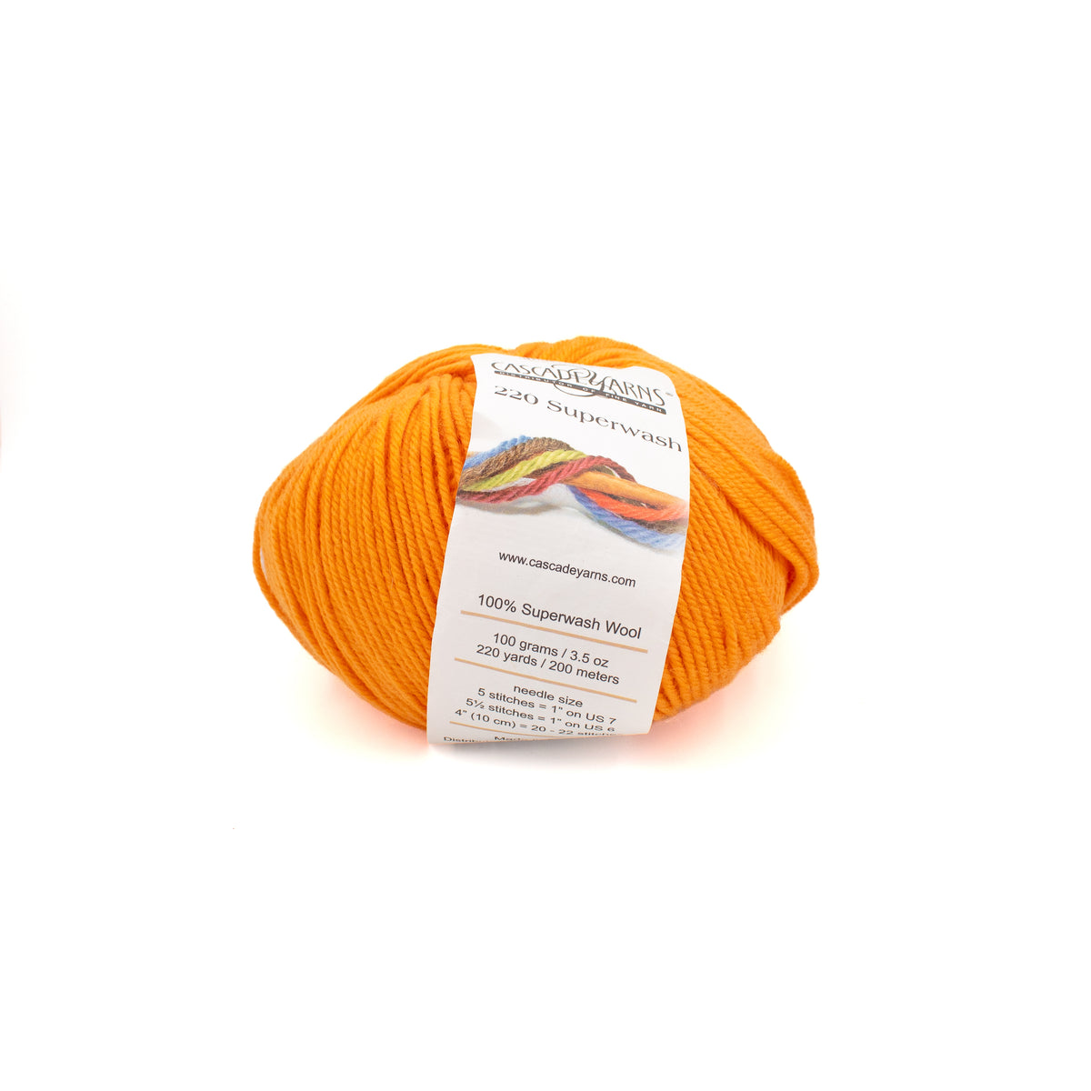Cascade Superwash 220 in Orange (825)