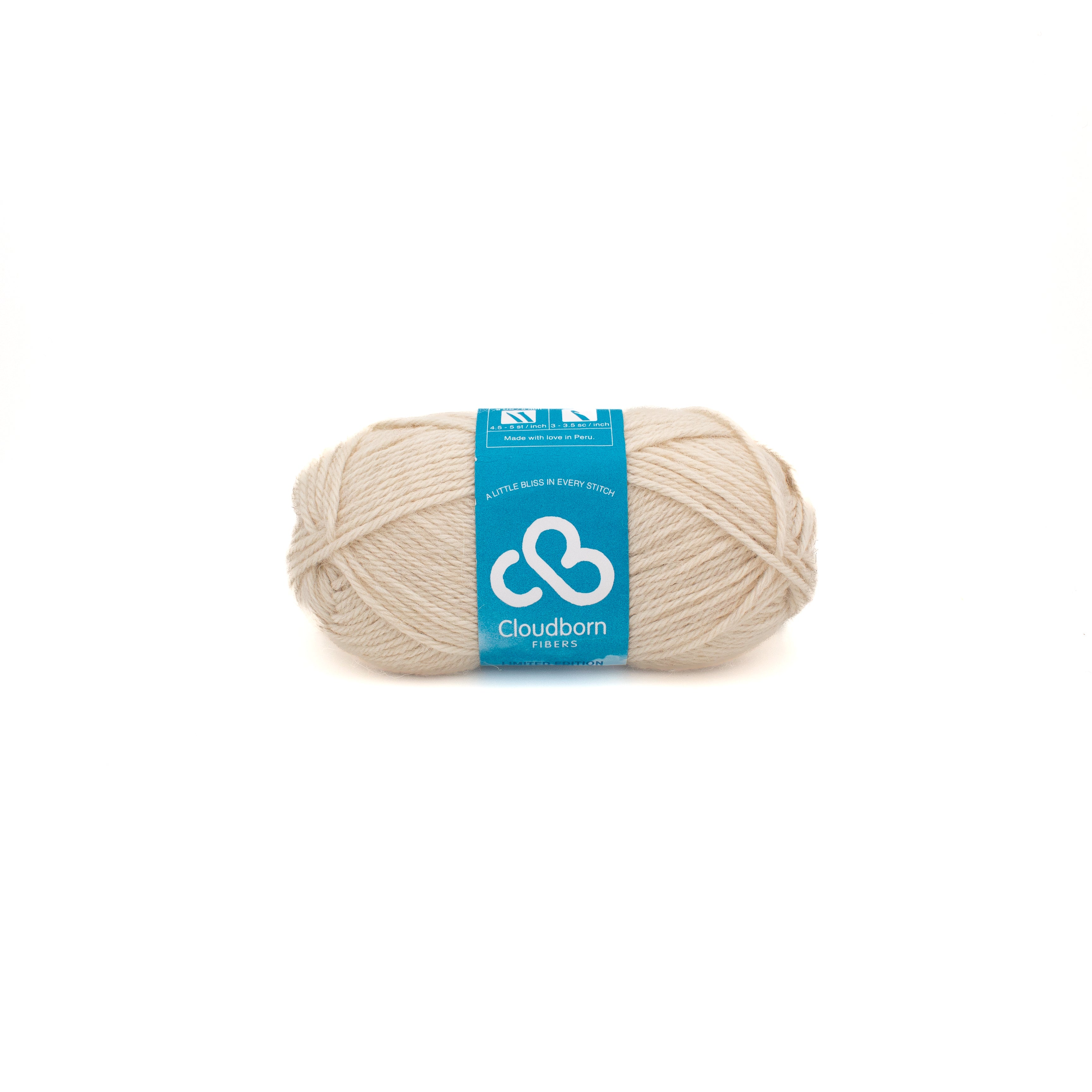 Cloudborn Fibers Alpaca Worsted in Snow
