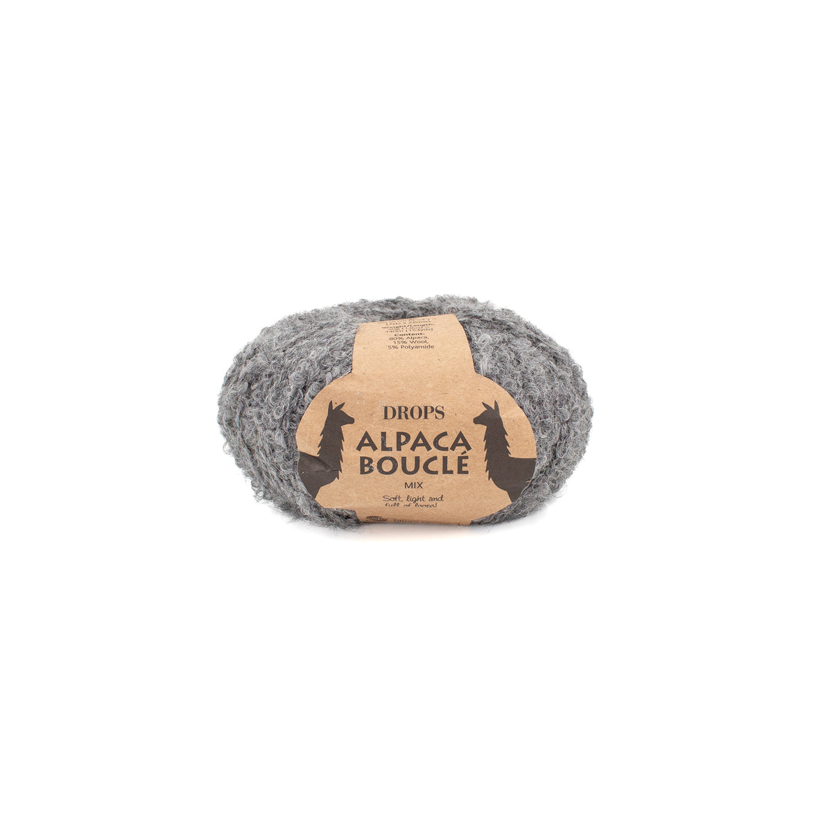 DROPS Alpaca Bouclé in Grey (517)