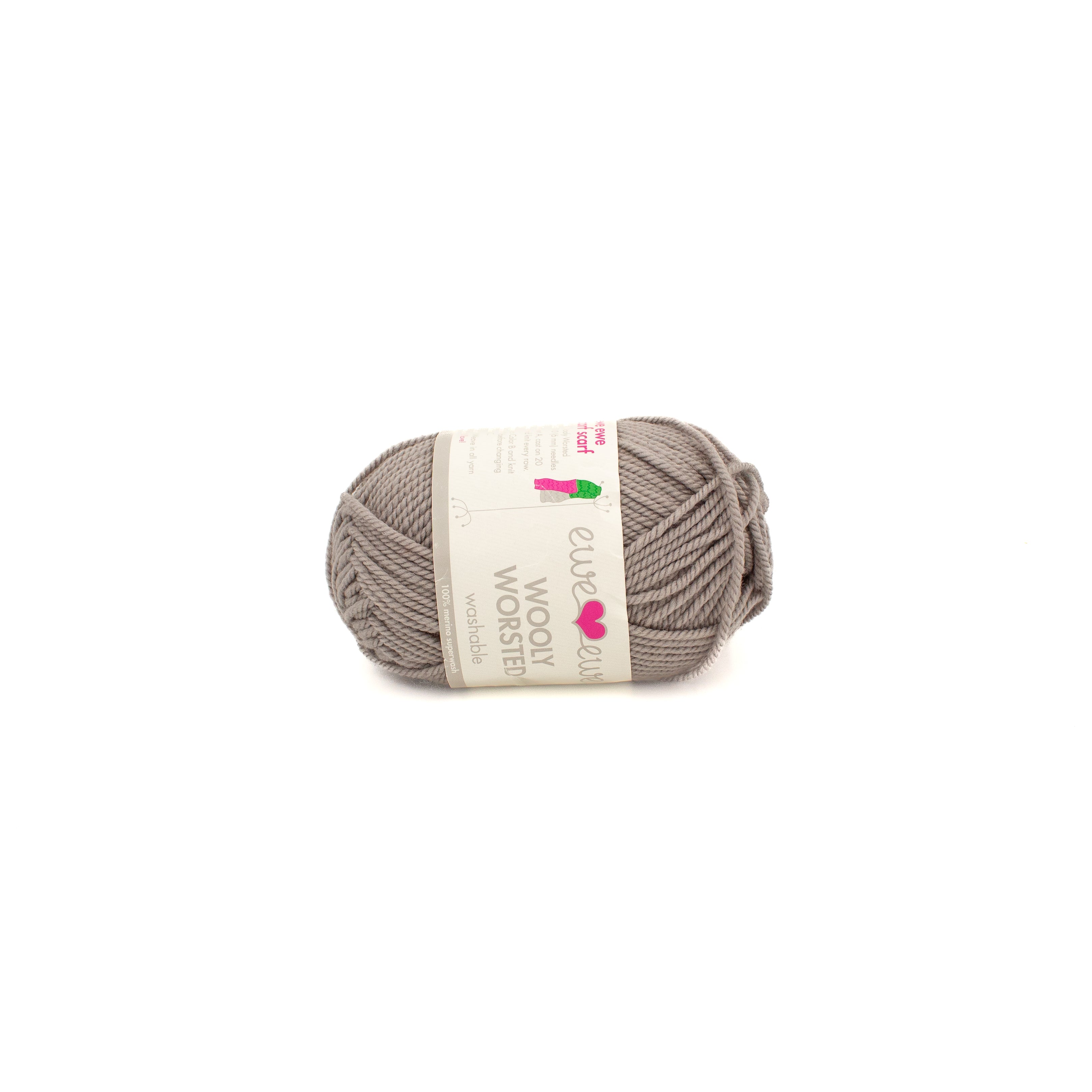 Ewe Ewe Wooly Worsted in Brushed Silver