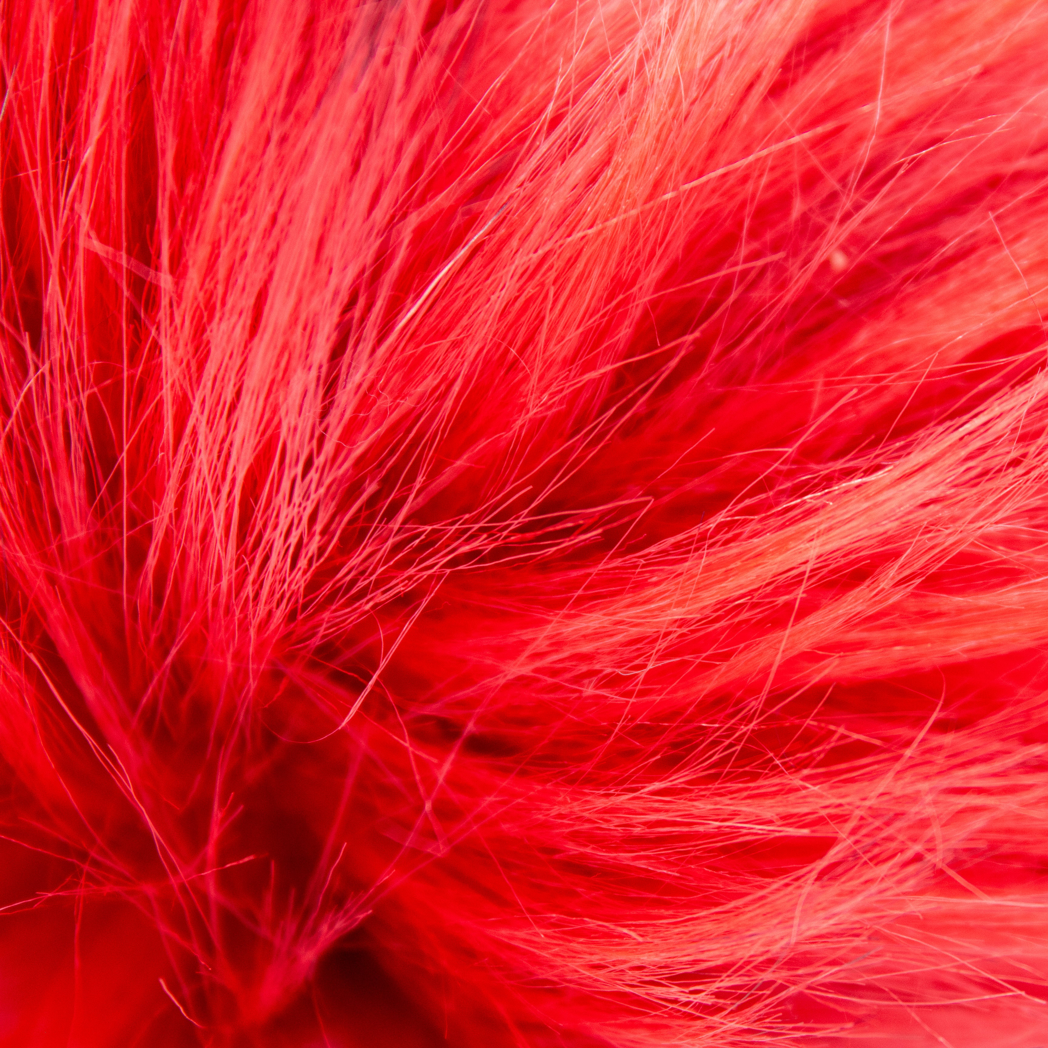 Faux Fur Pom Pom in Red