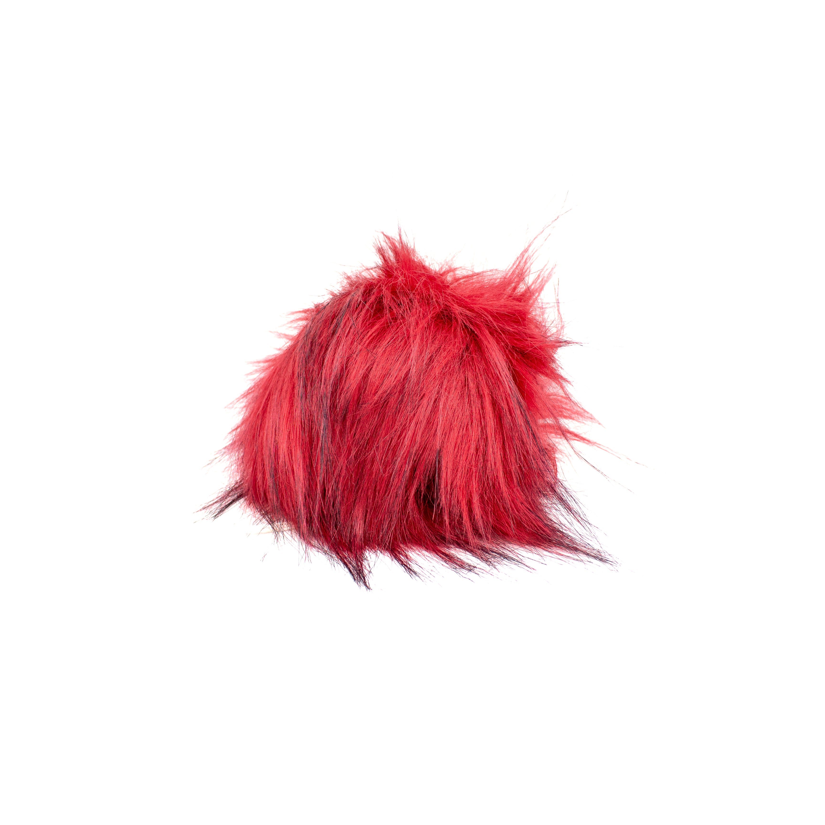 Faux Fur Pom Pom in Red