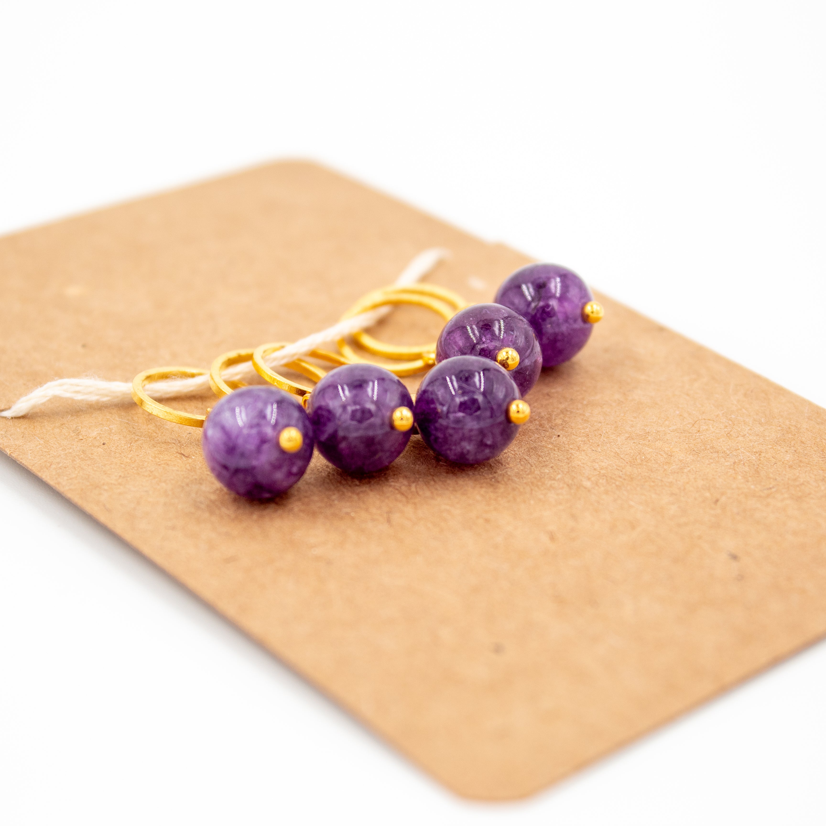 Found Amethyst Stitch Marker Set