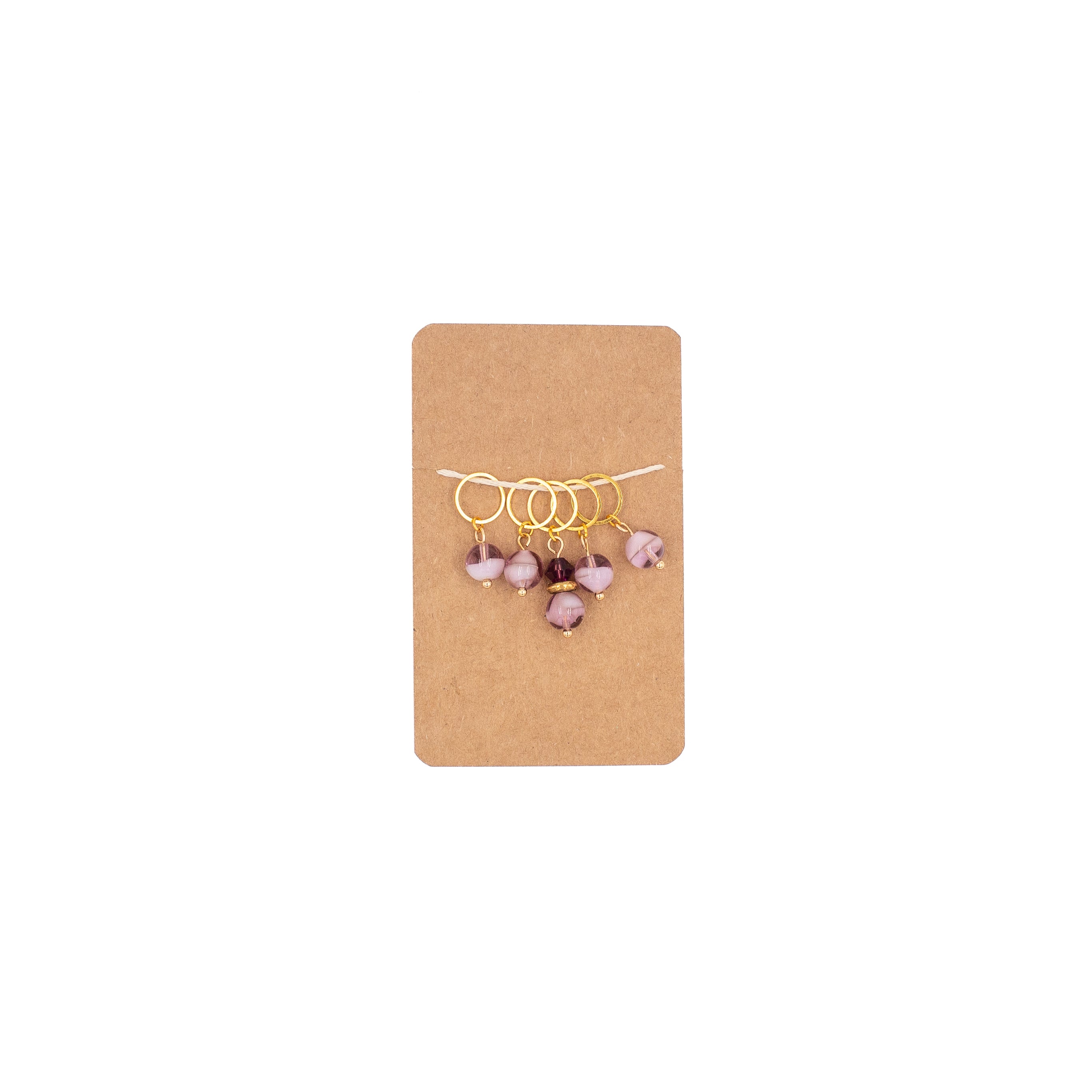 Found Lavender Bead Stitch Marker Set