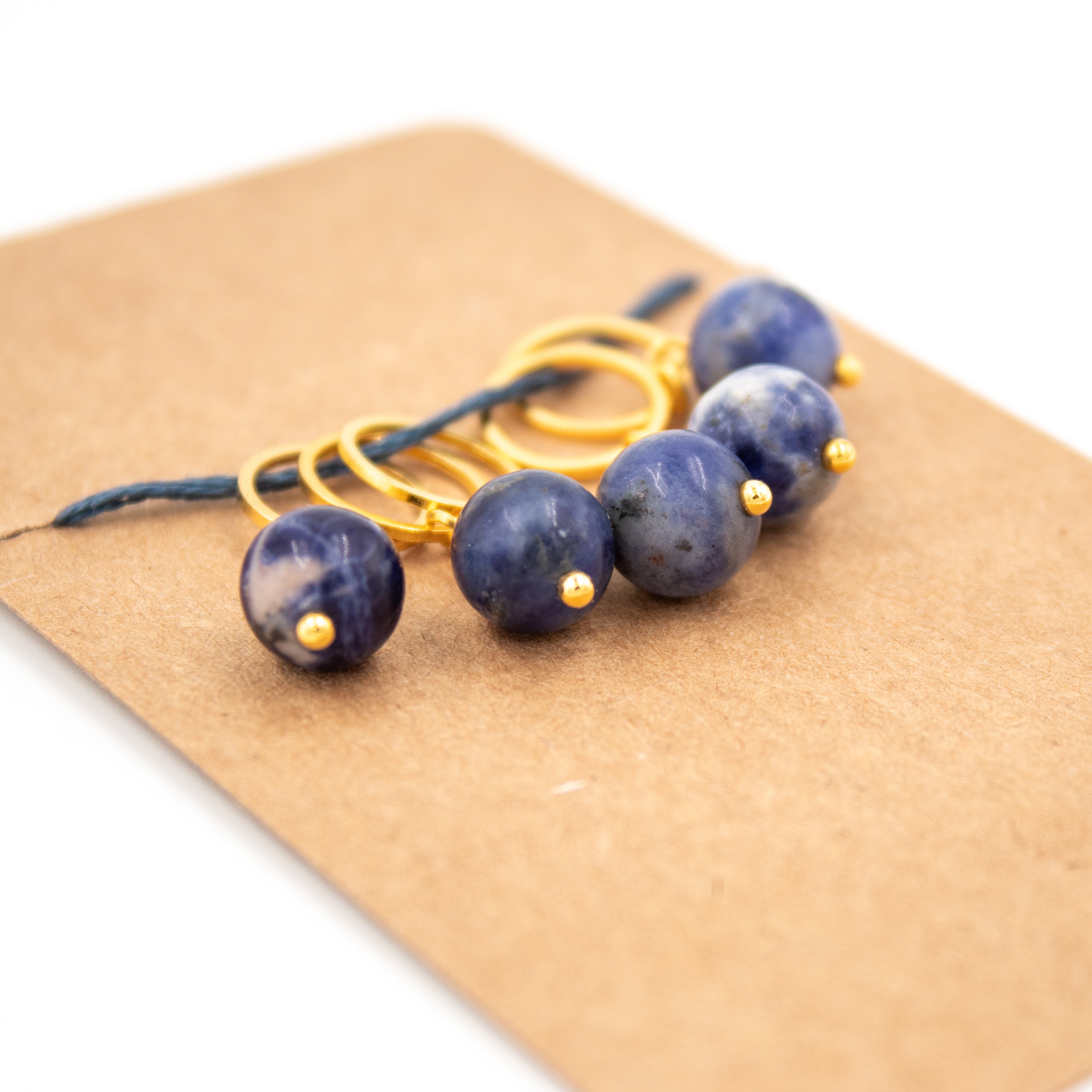 Found Sodalite Stitch Marker Set