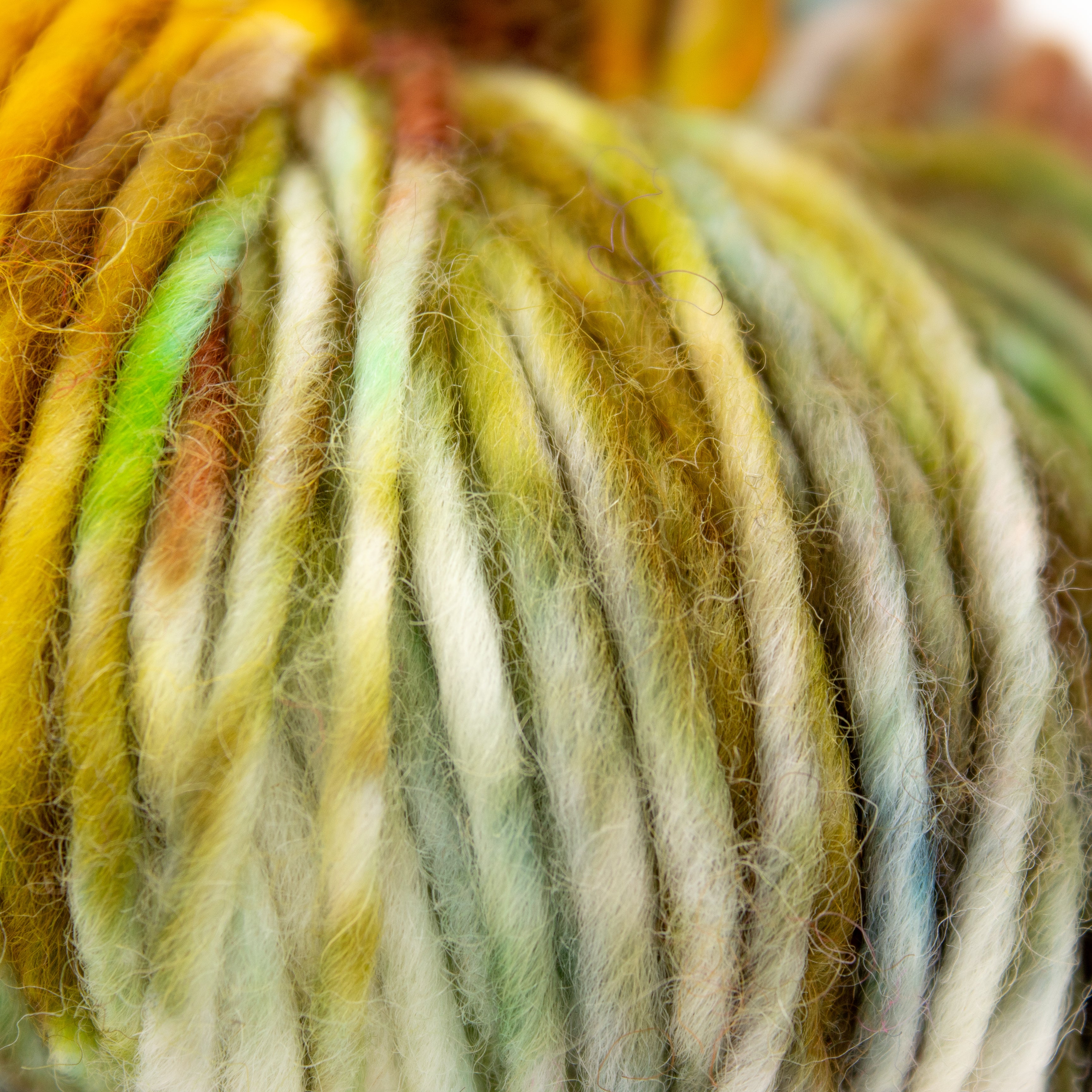 Juniortown Knits Knitting Aran in Yellow Brown Blue Multi