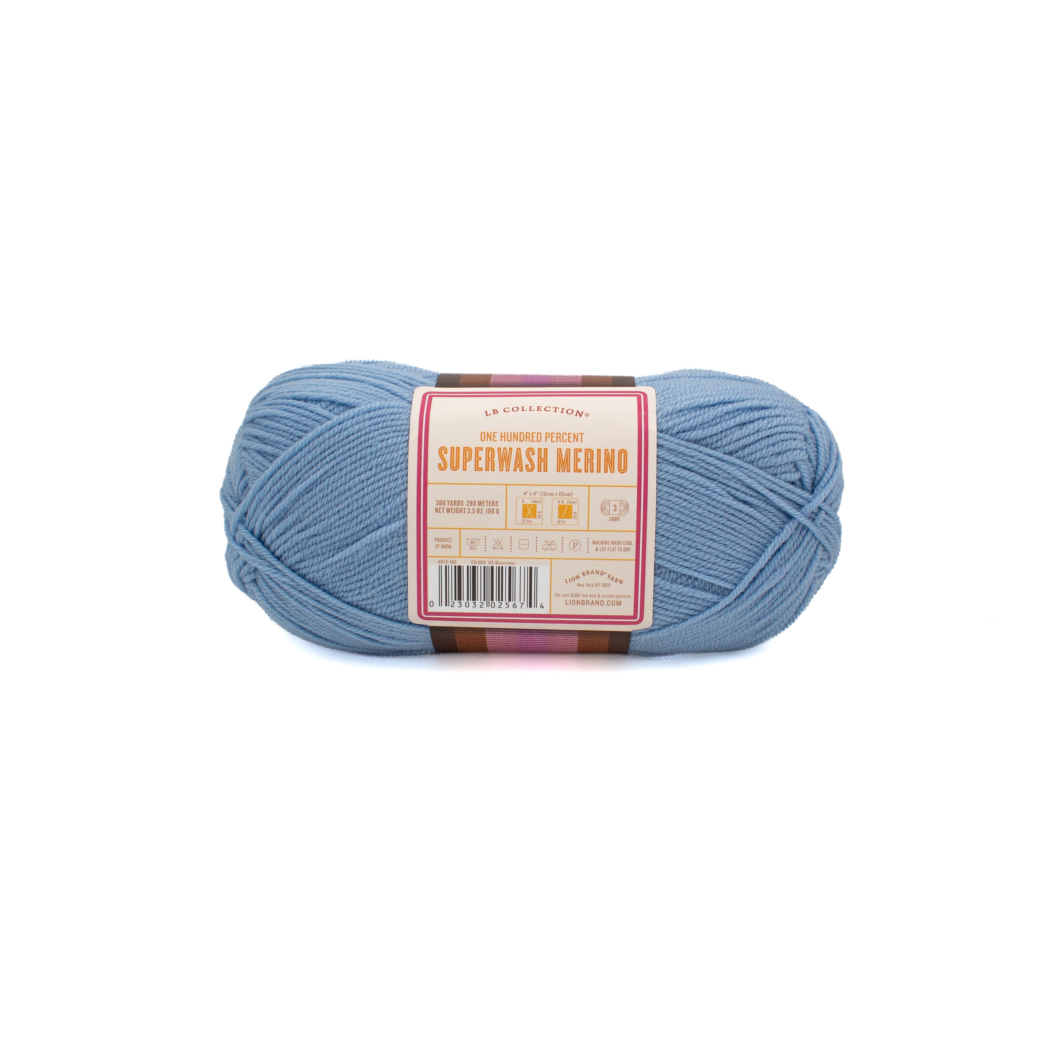 LB Collection 100% Superwash Merino in Moonstone