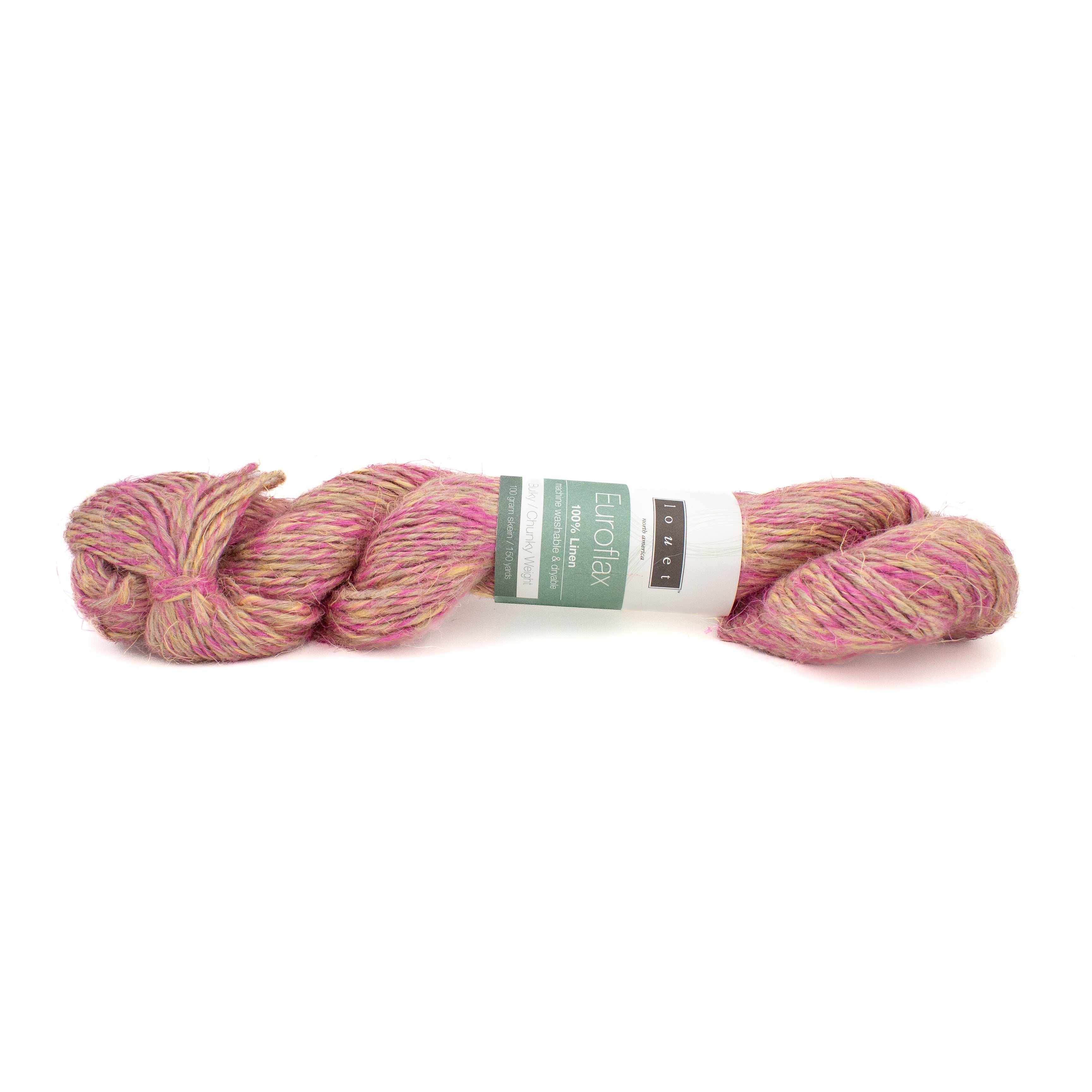 Louet Euroflax Chunky Weight Linen in Pink Phlox