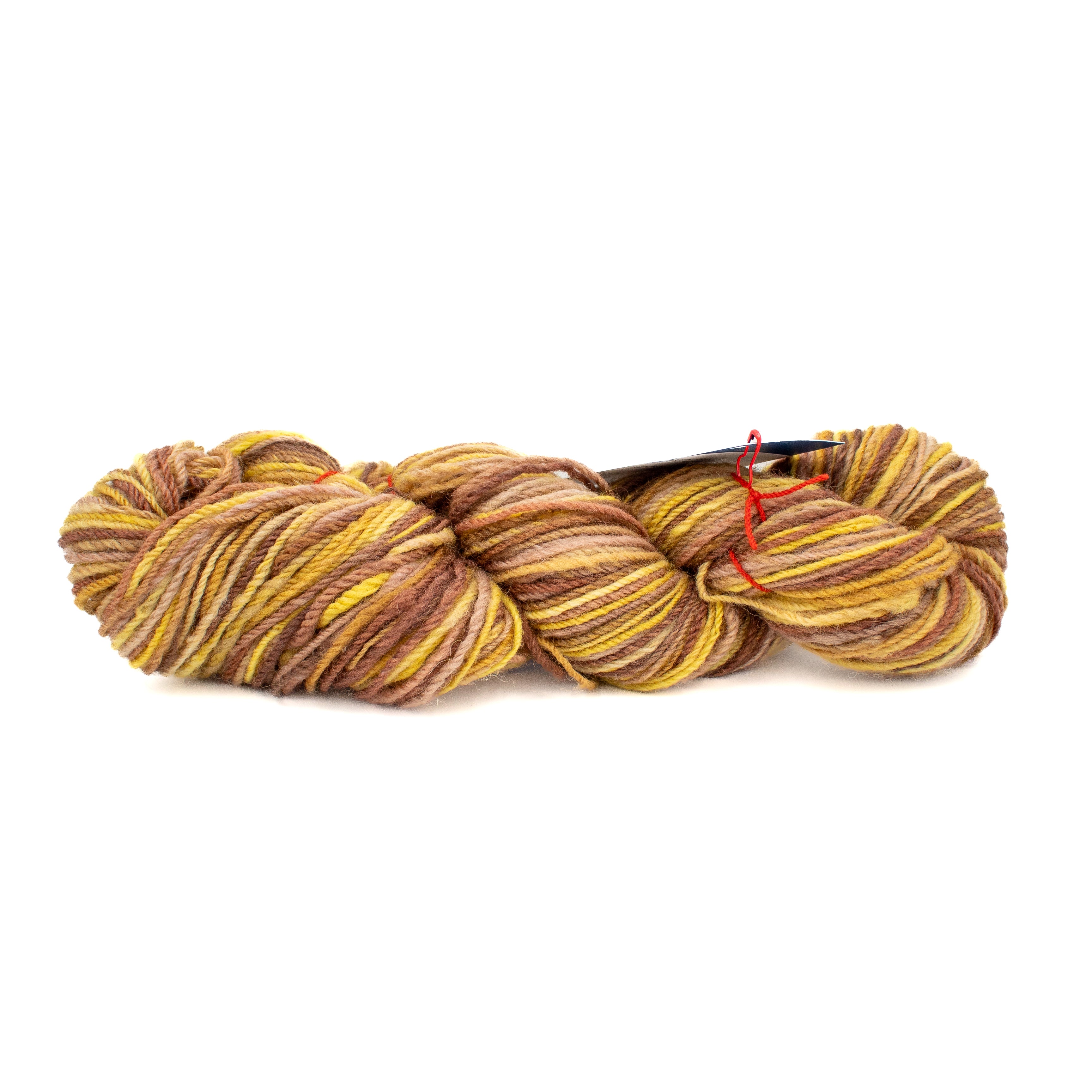 Melody Owens Knits Handspun in Browns and Yellows