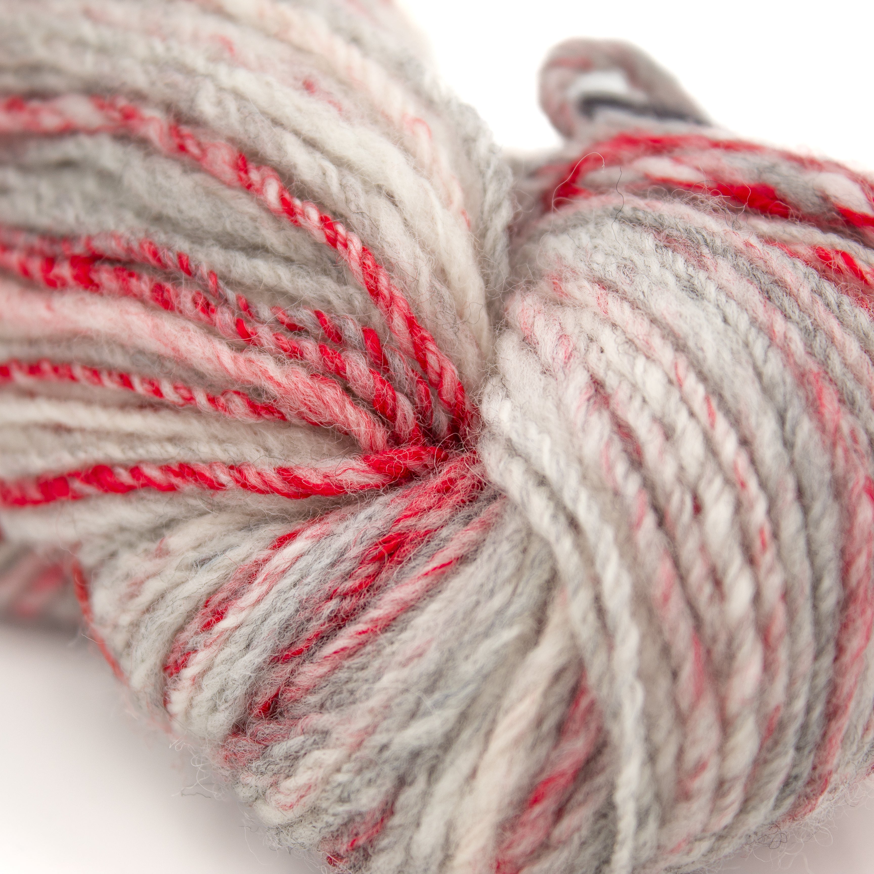 Melody Owens Knits Handspun in Red and Grey (60g)