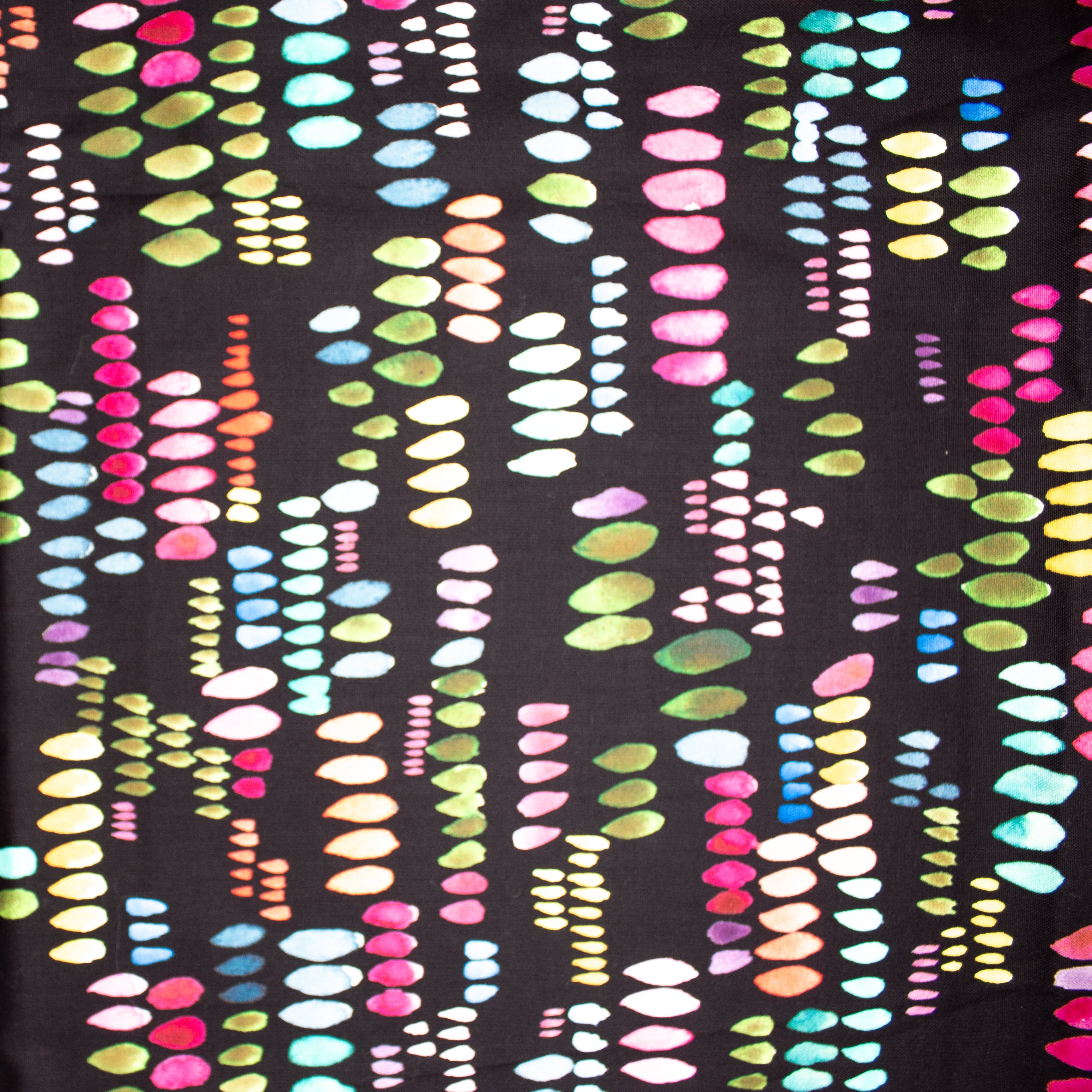 Moda Moody Bloom Rainbow Black Cotton