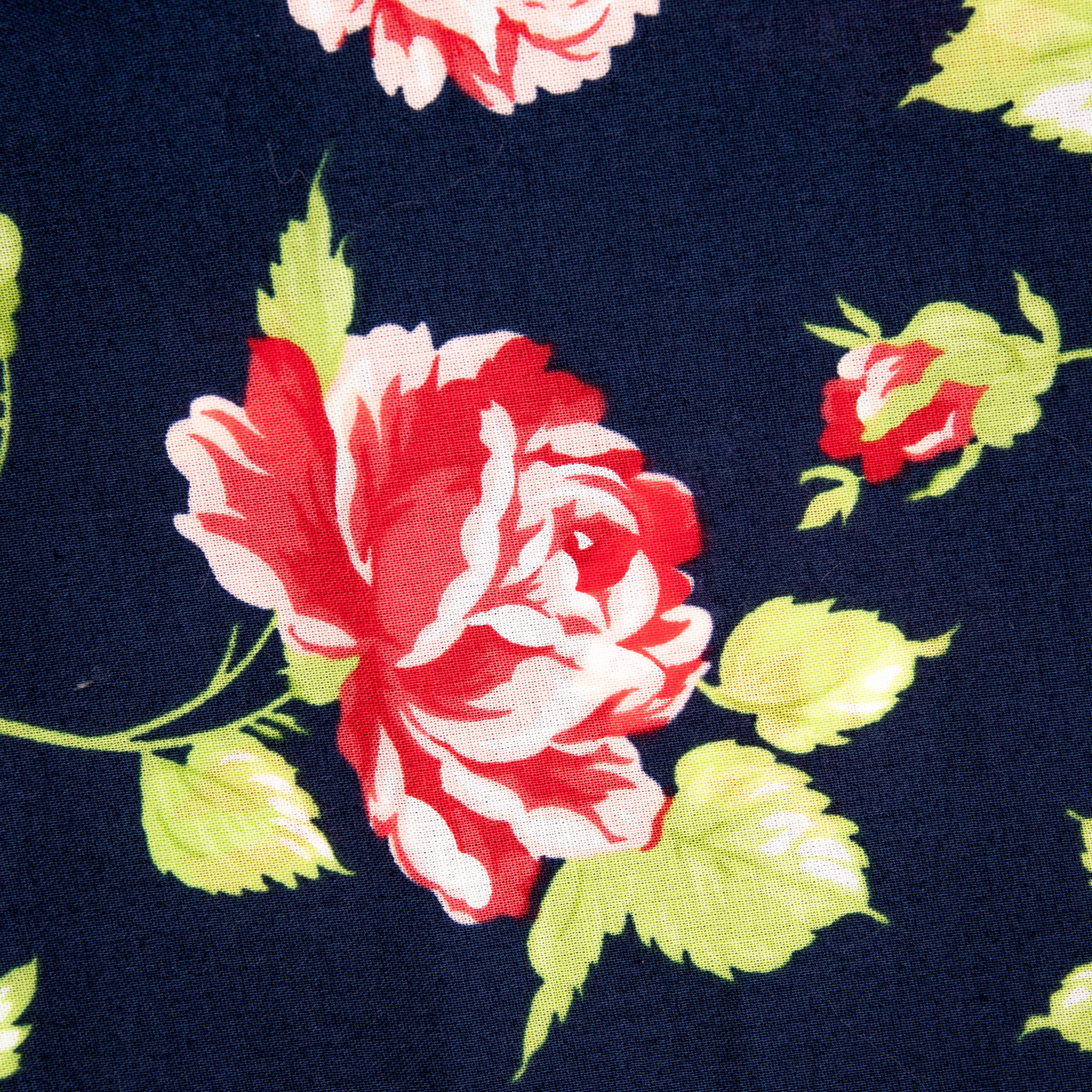 Moda Smitten Rosy Navy Floral Cotton