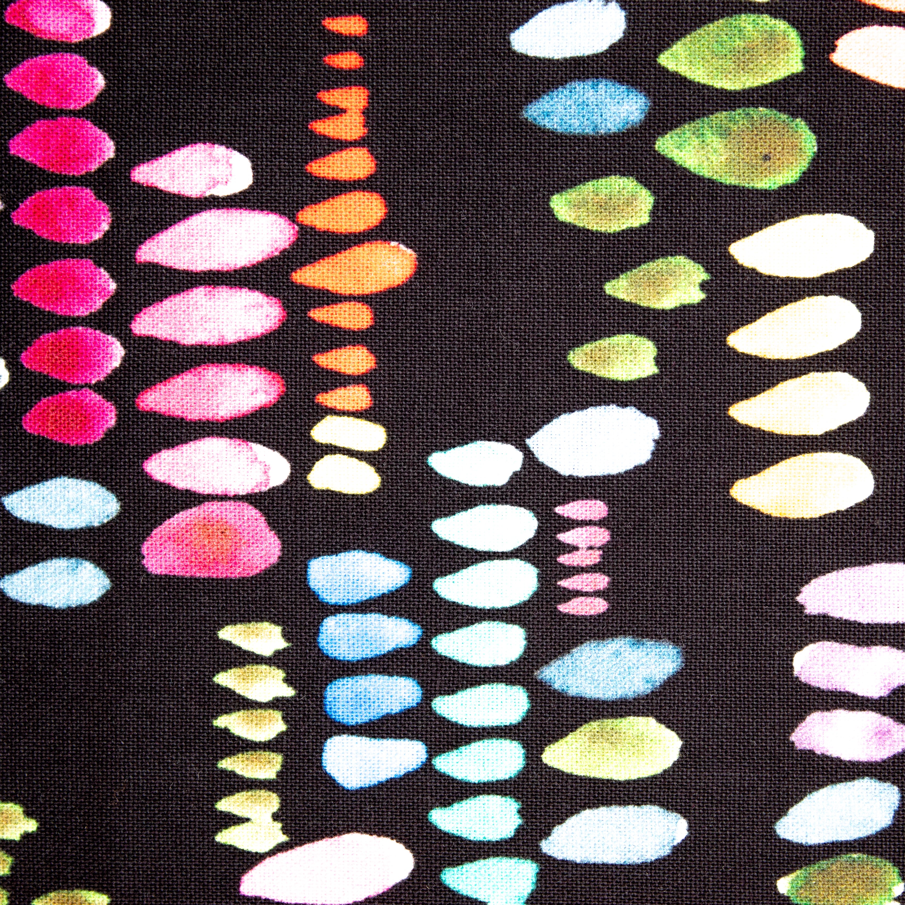 Moda Moody Bloom Rainbow Black Cotton
