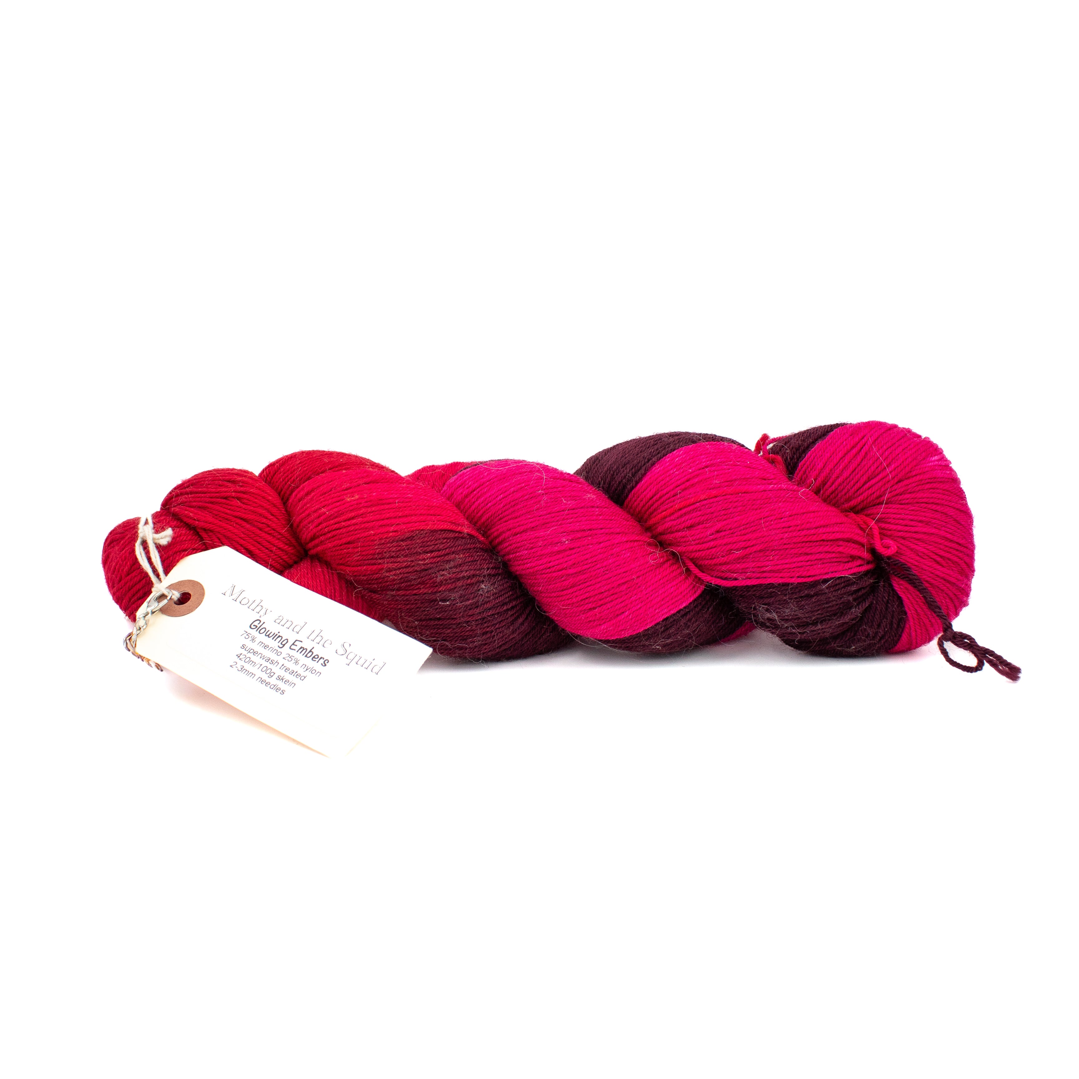 Mothy and the Squid Superwash Sock in Glowing Embers