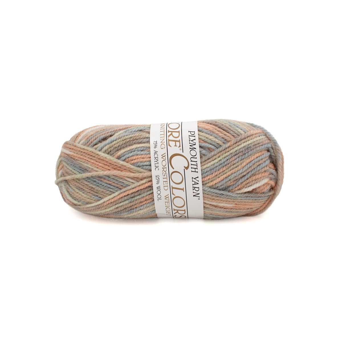 Plymouth Encore Colorspun Worsted in Grey Pink Multi (7123)
