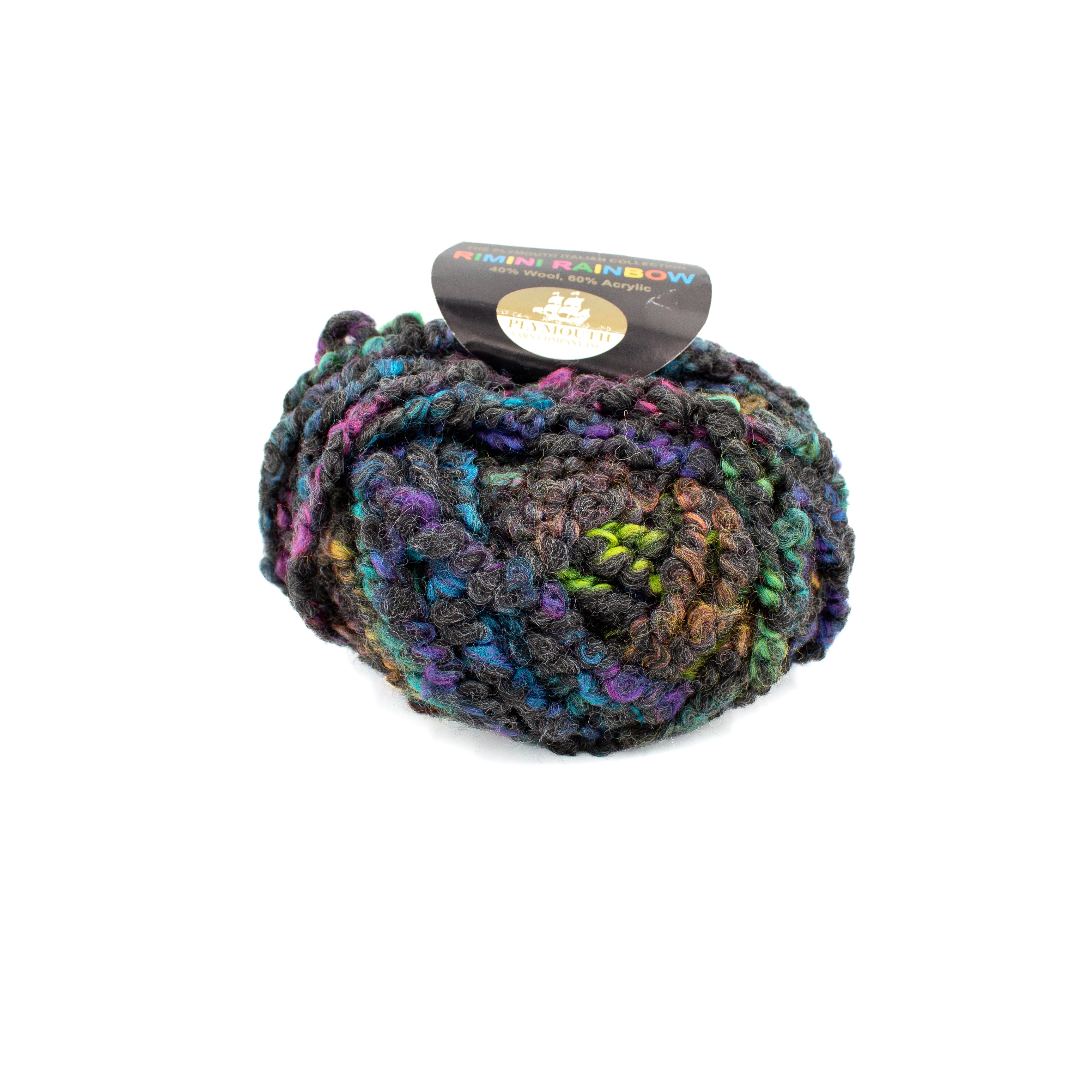 Plymouth Yarn Rimini Rainbow in Blue Green Black
