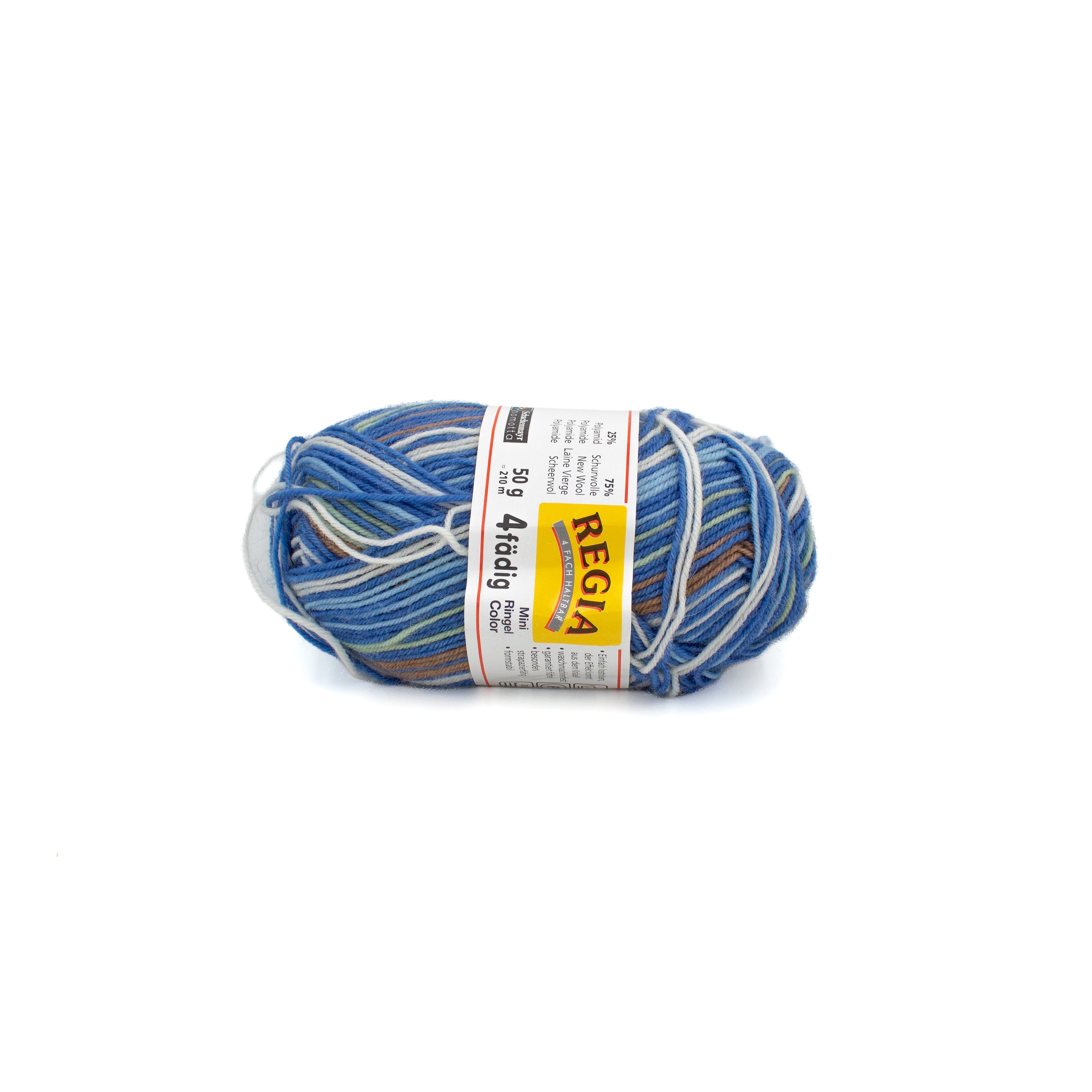 Regia 4-fadig Jacquard Color in Blues