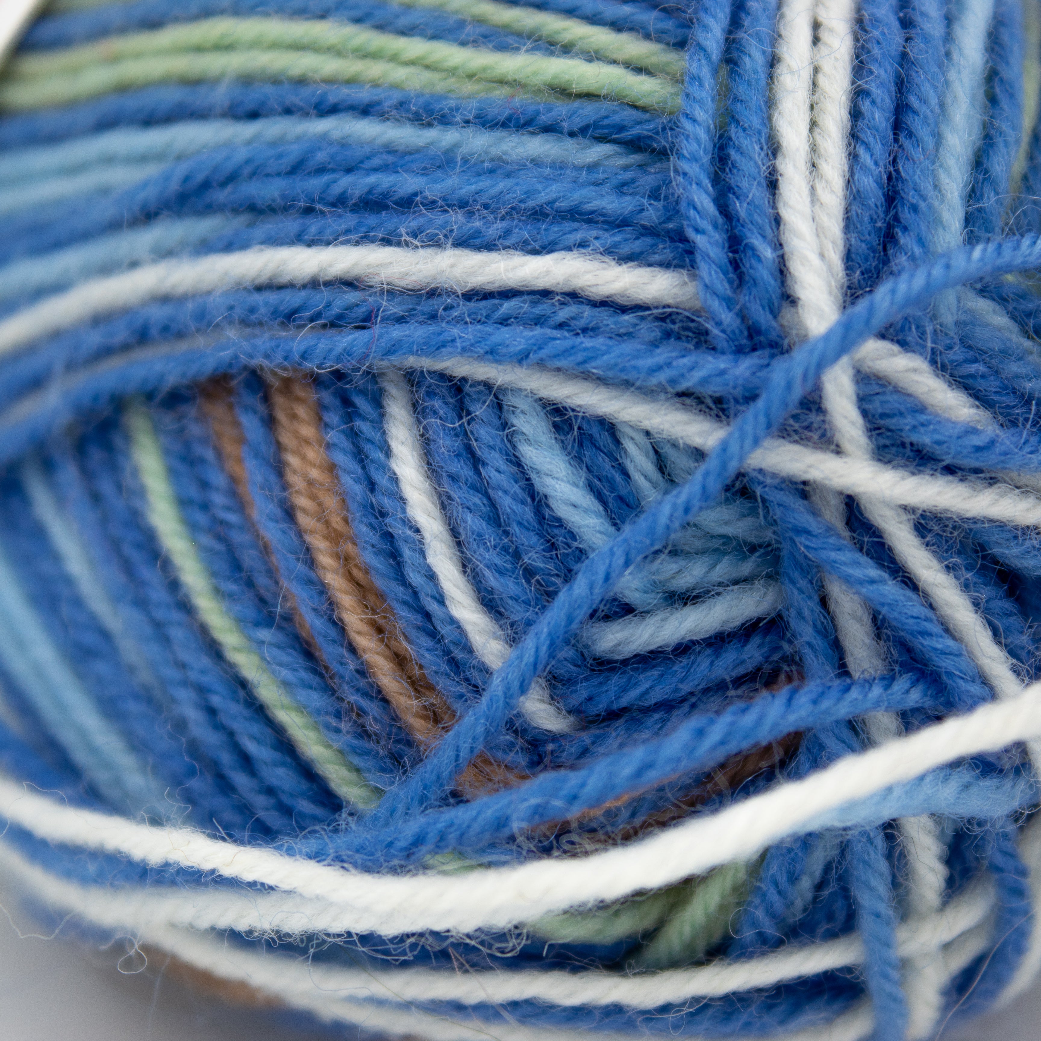 Regia 4-fadig Jacquard Color in Blues