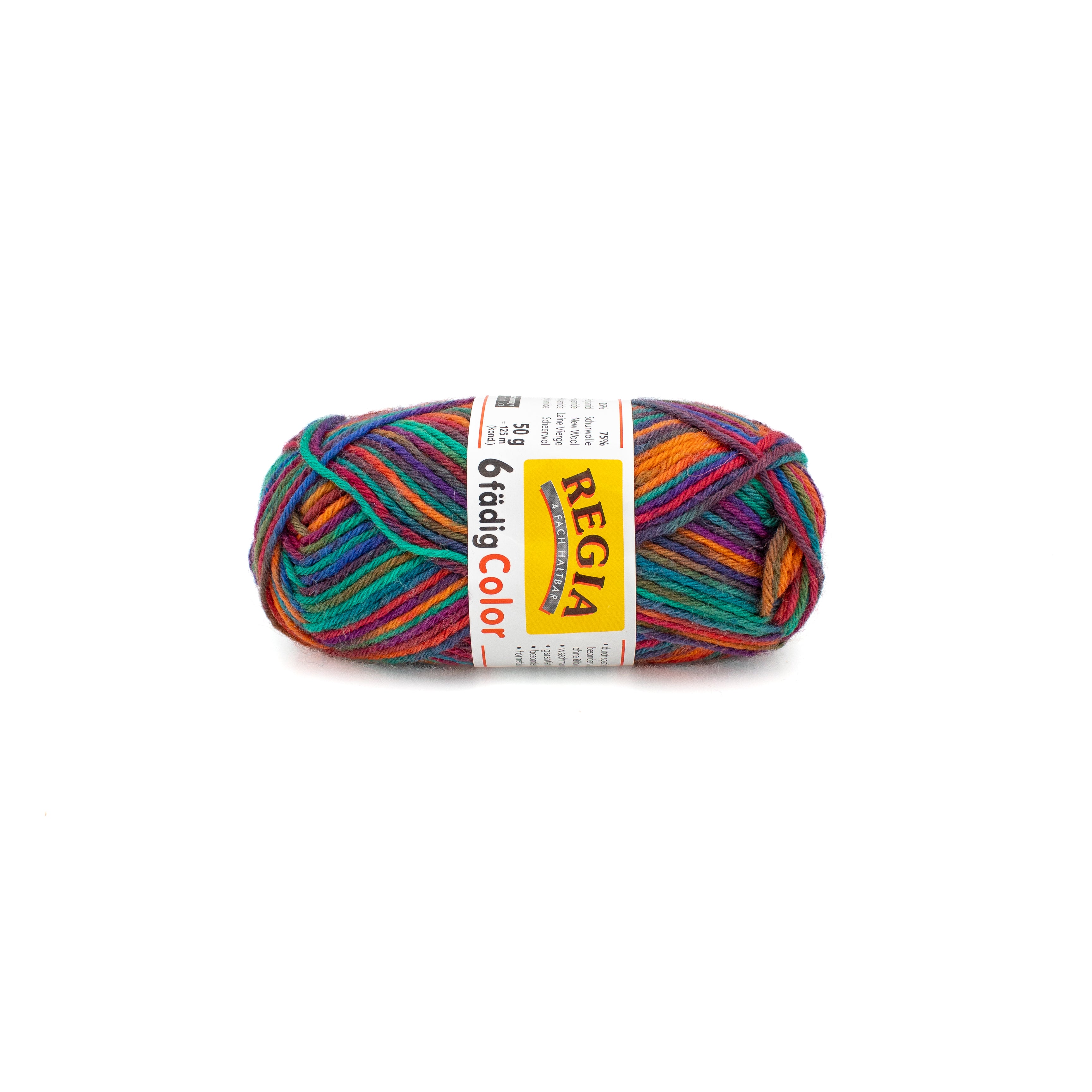 Regia 6-fadig Jacquard Color in Rainbow