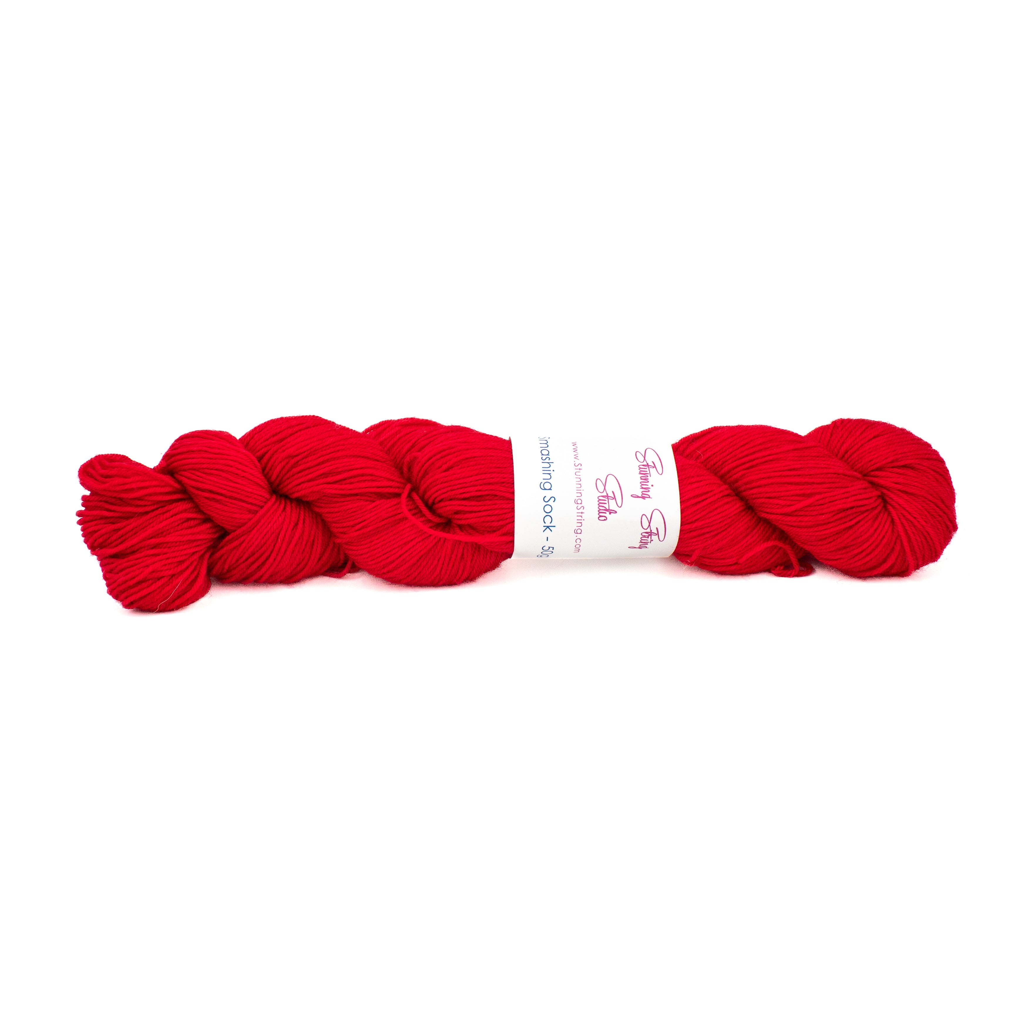 Stunning String Studio Smashing Sock 50g in Lipstick Red