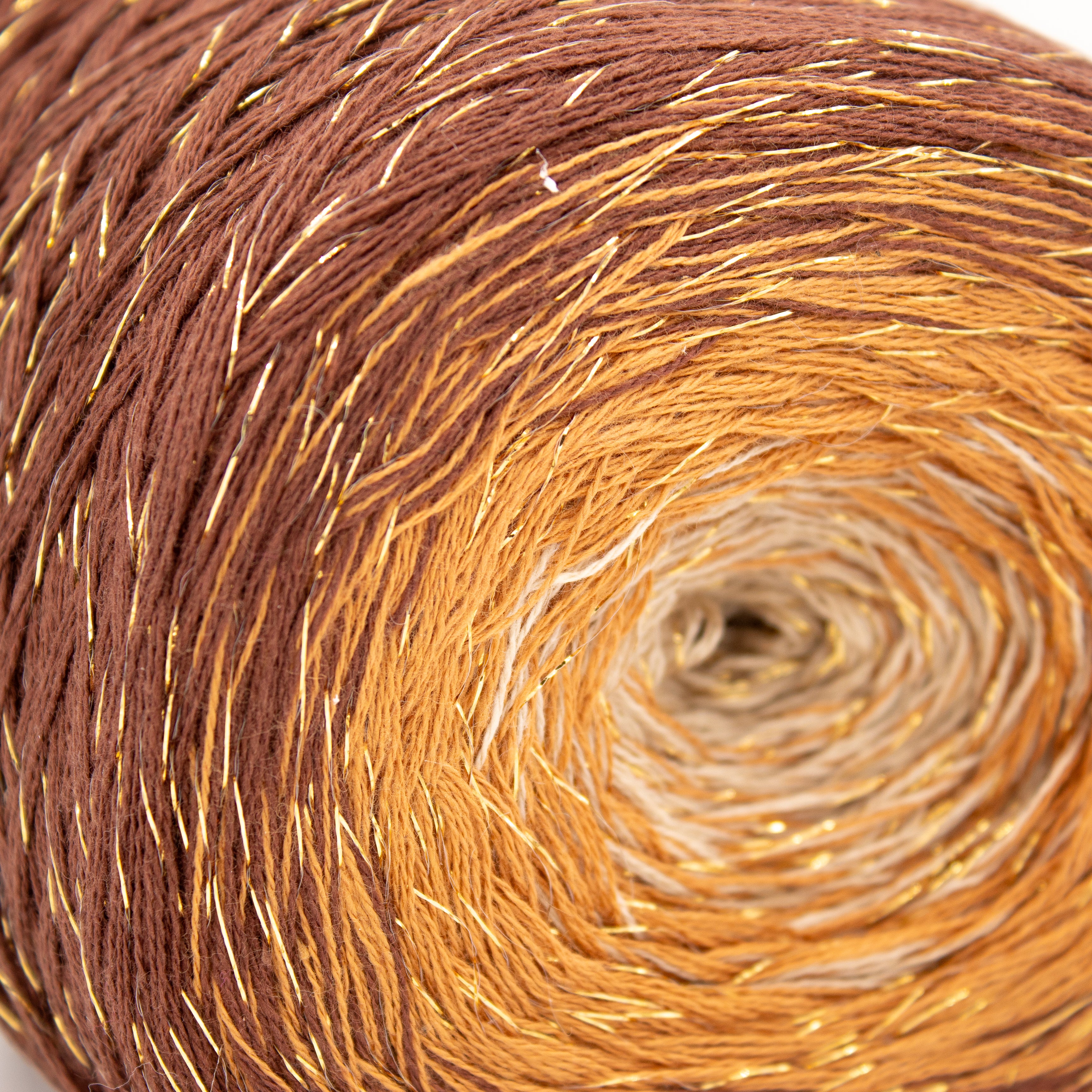 Trendsetter Yarns Transitions Lux in Golden Brown Sparkle