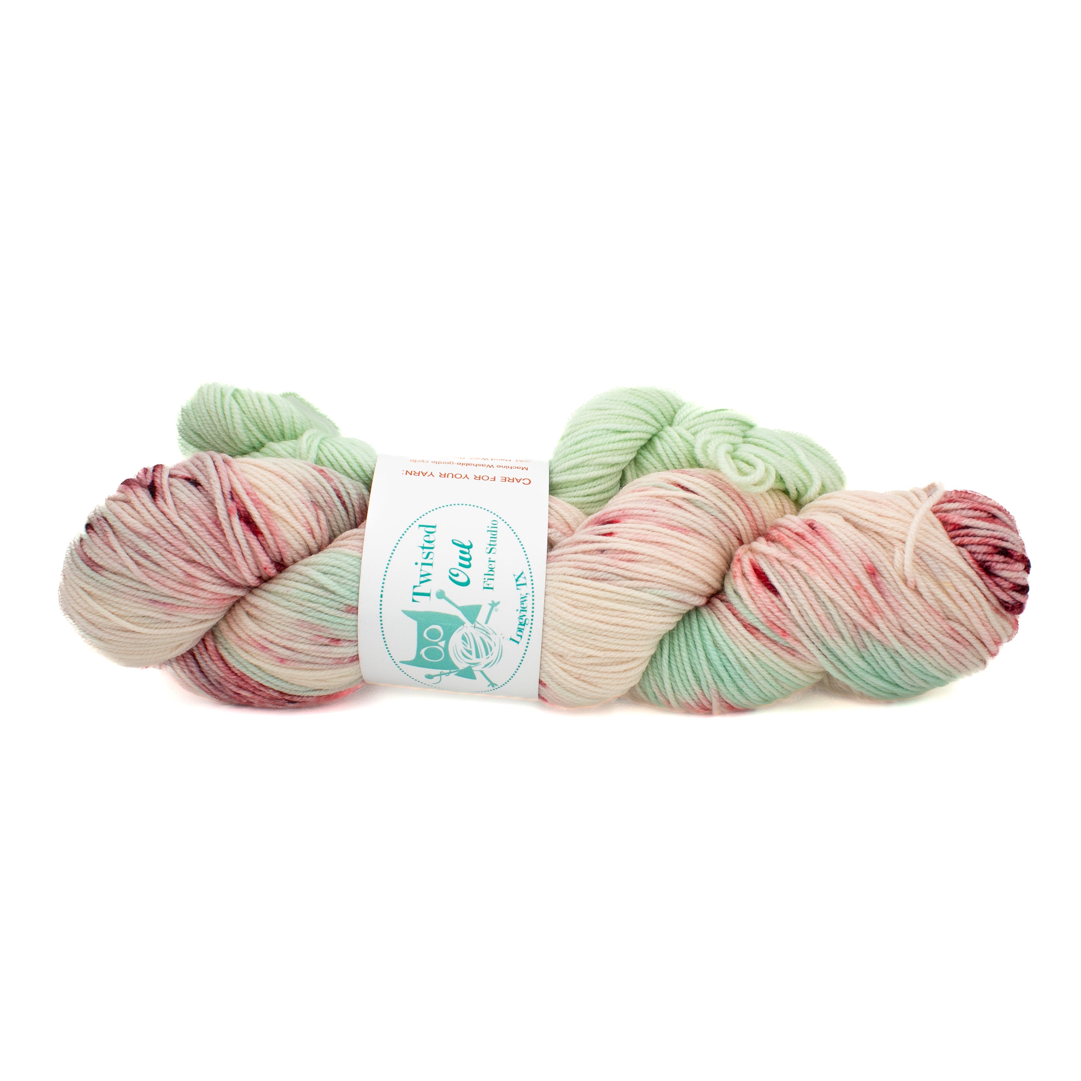 Twisted Owl Fiber Studio Twisted DK Set in With a Cherry On Top and Minty