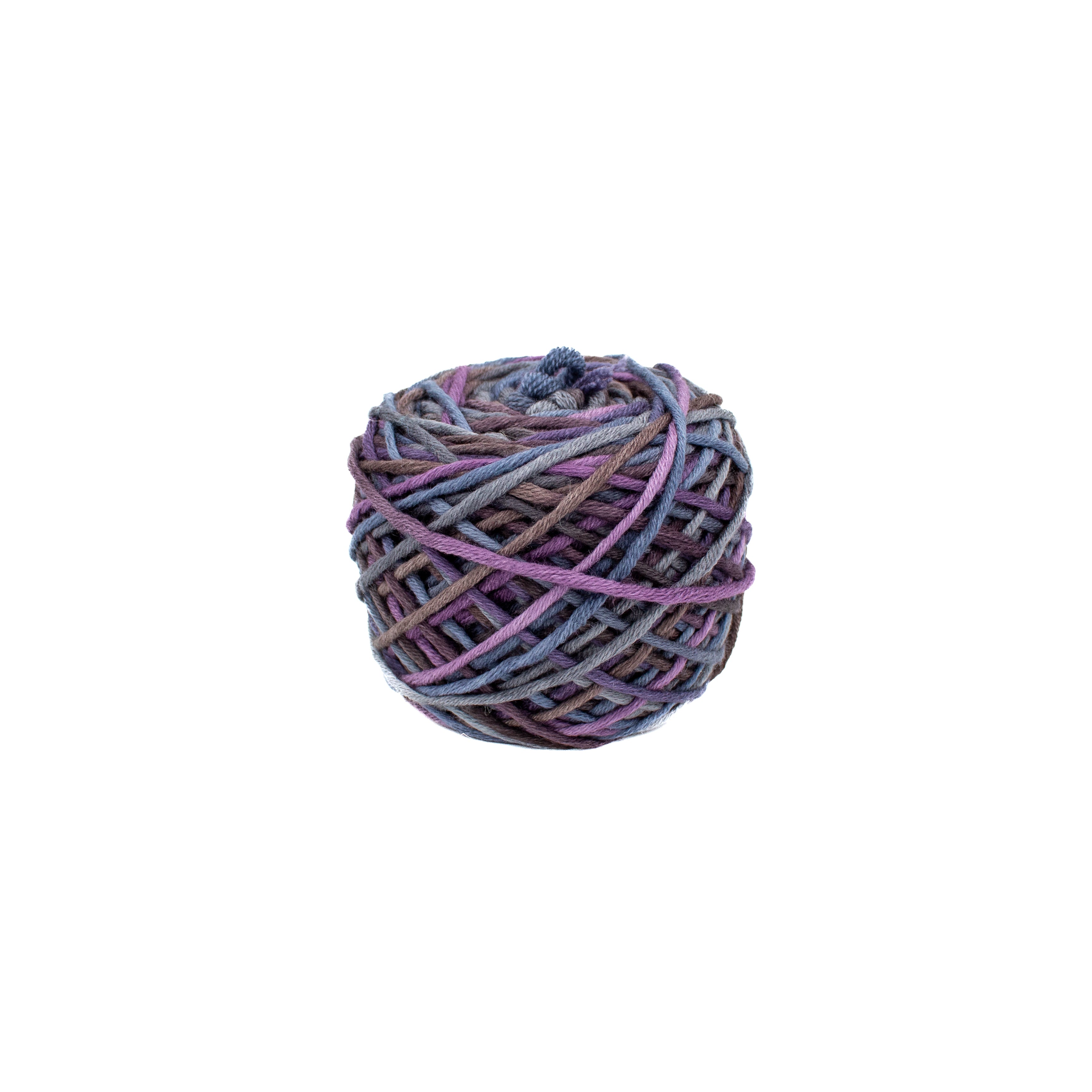 Unknown Aran Weight Yarn in Dark Blue and Purple (CAKED)
