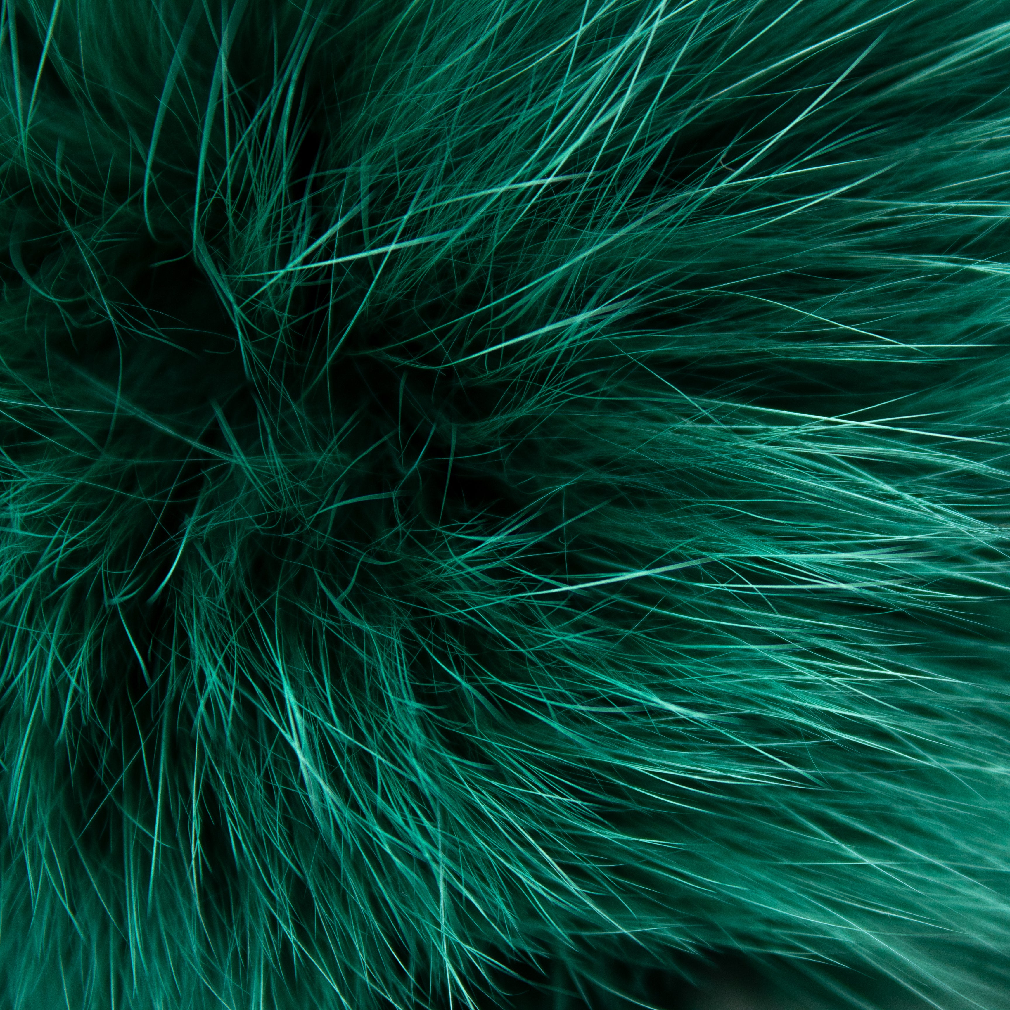 Perfect Pom Fur Pom Pom w/ Satin Tie in Jade