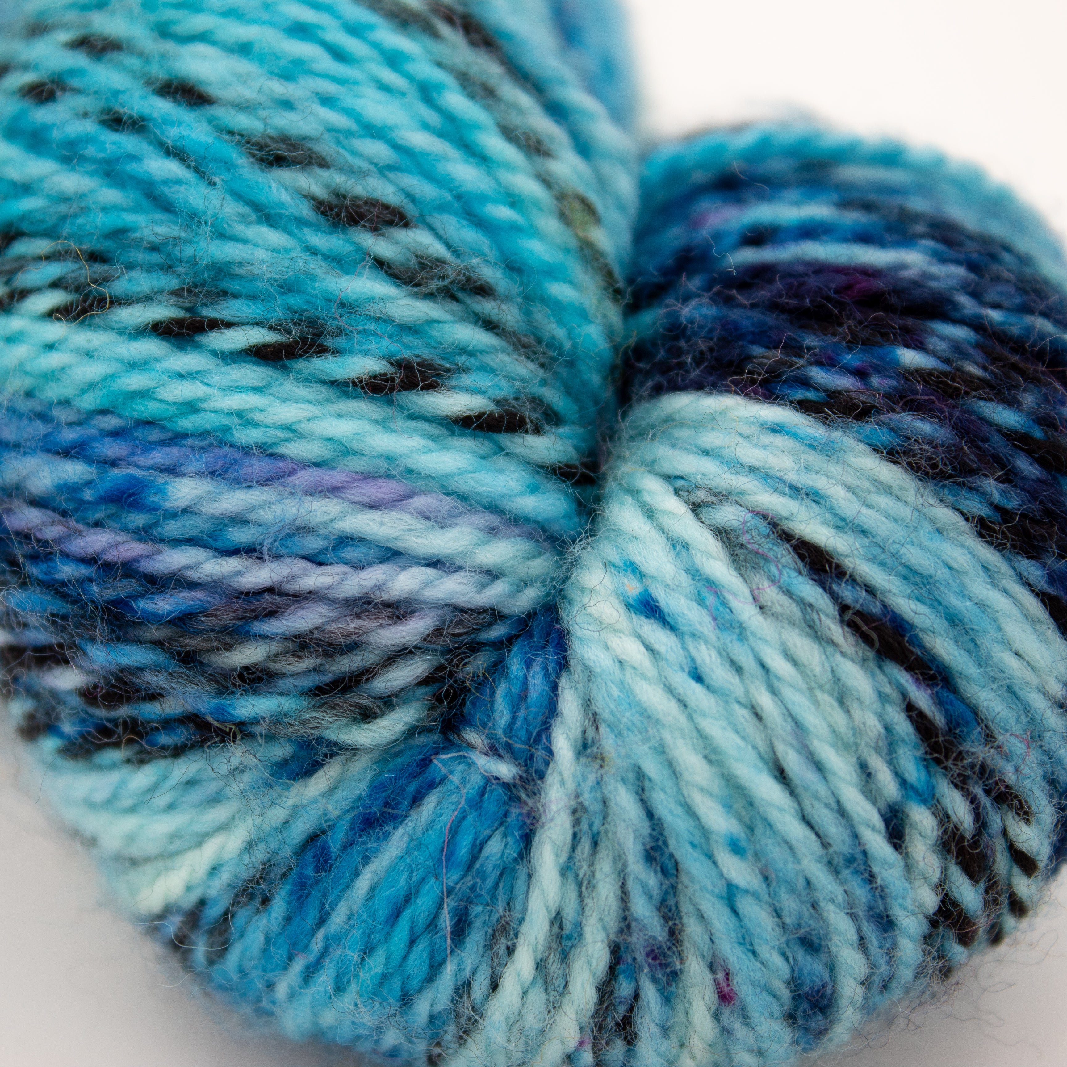 Up North Yarns SW Zebra Fingering in Zebra Blue