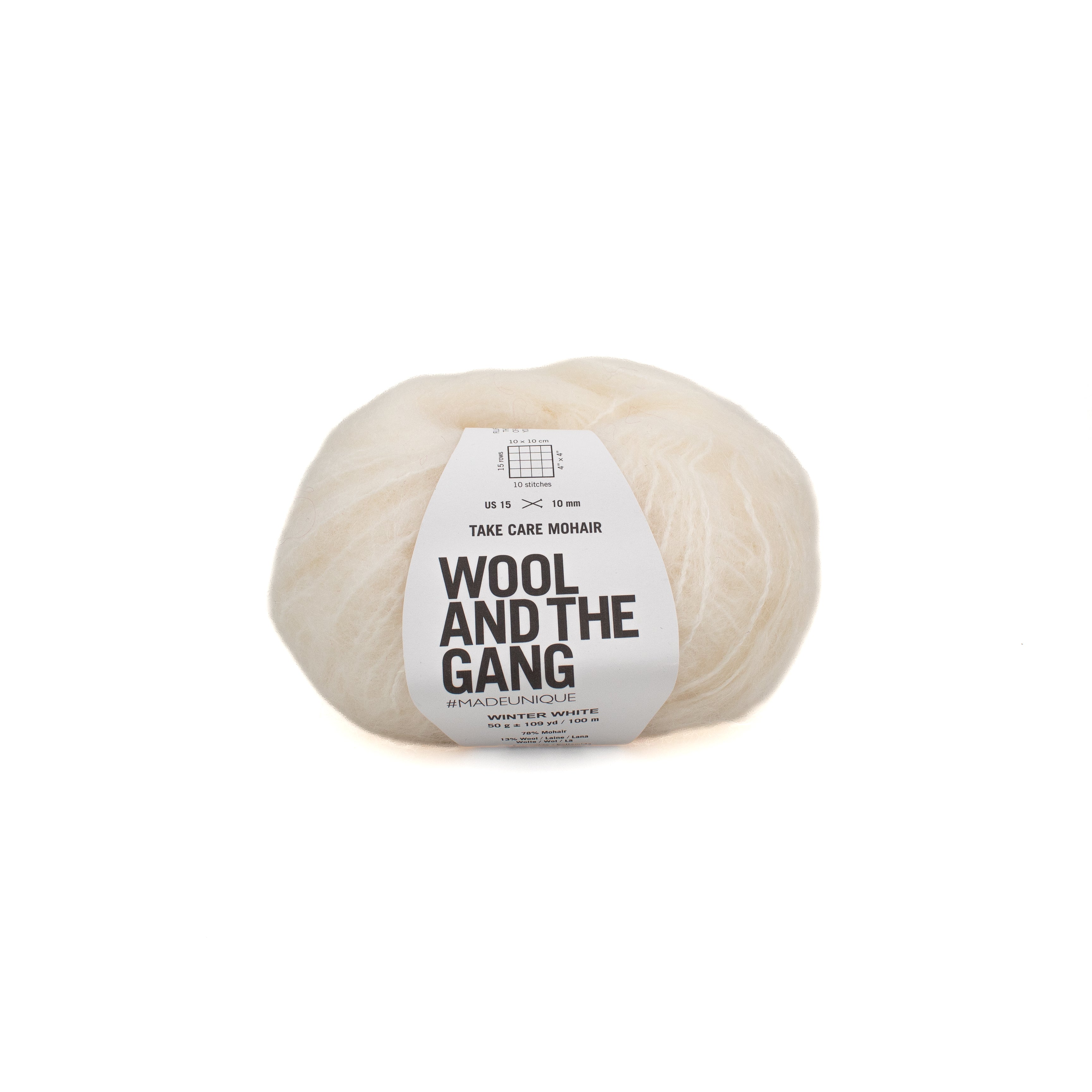 Wool and the Gang Take Care Mohair in Winter White