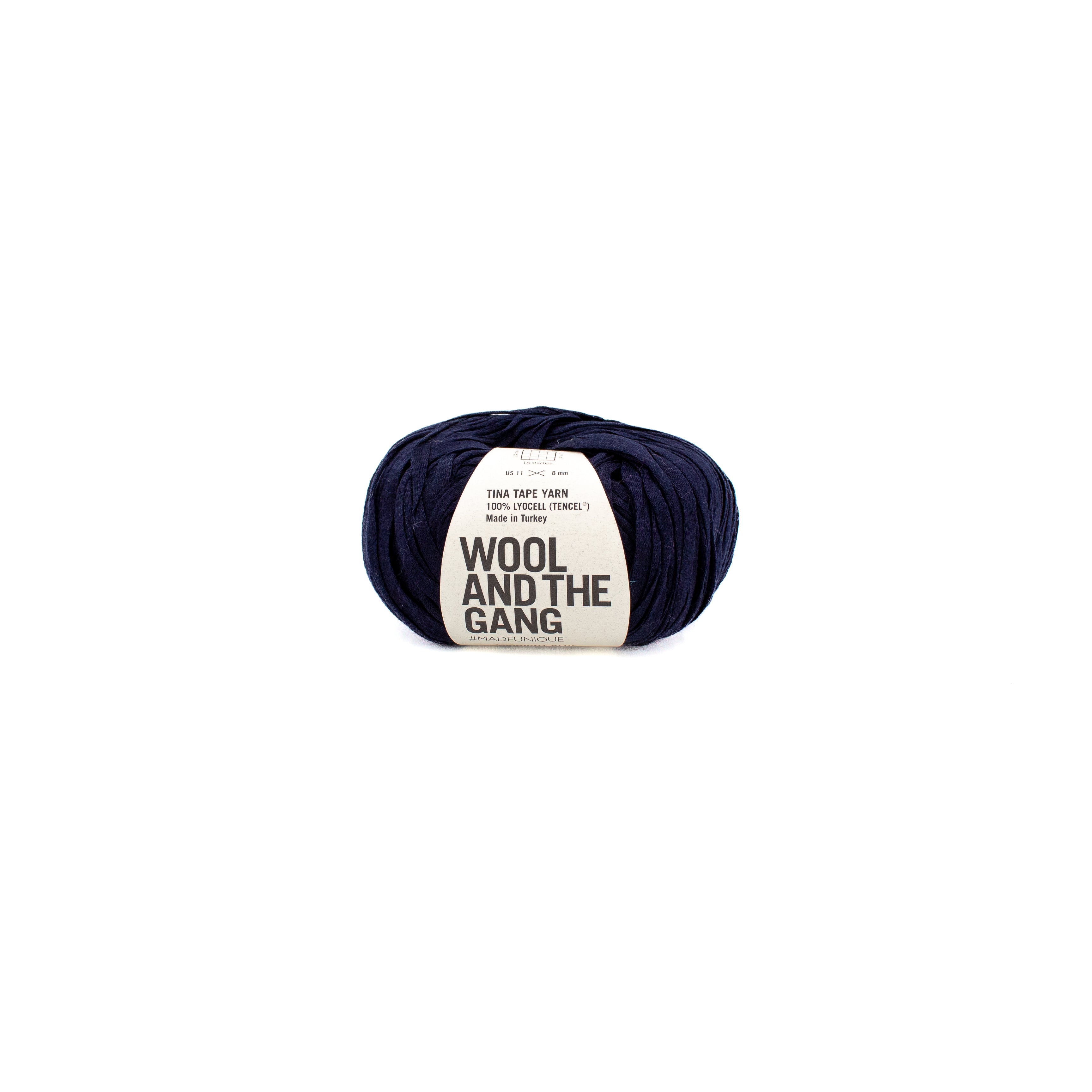 Wool and the Gang Tina Tape Yarn in Midnight Blue