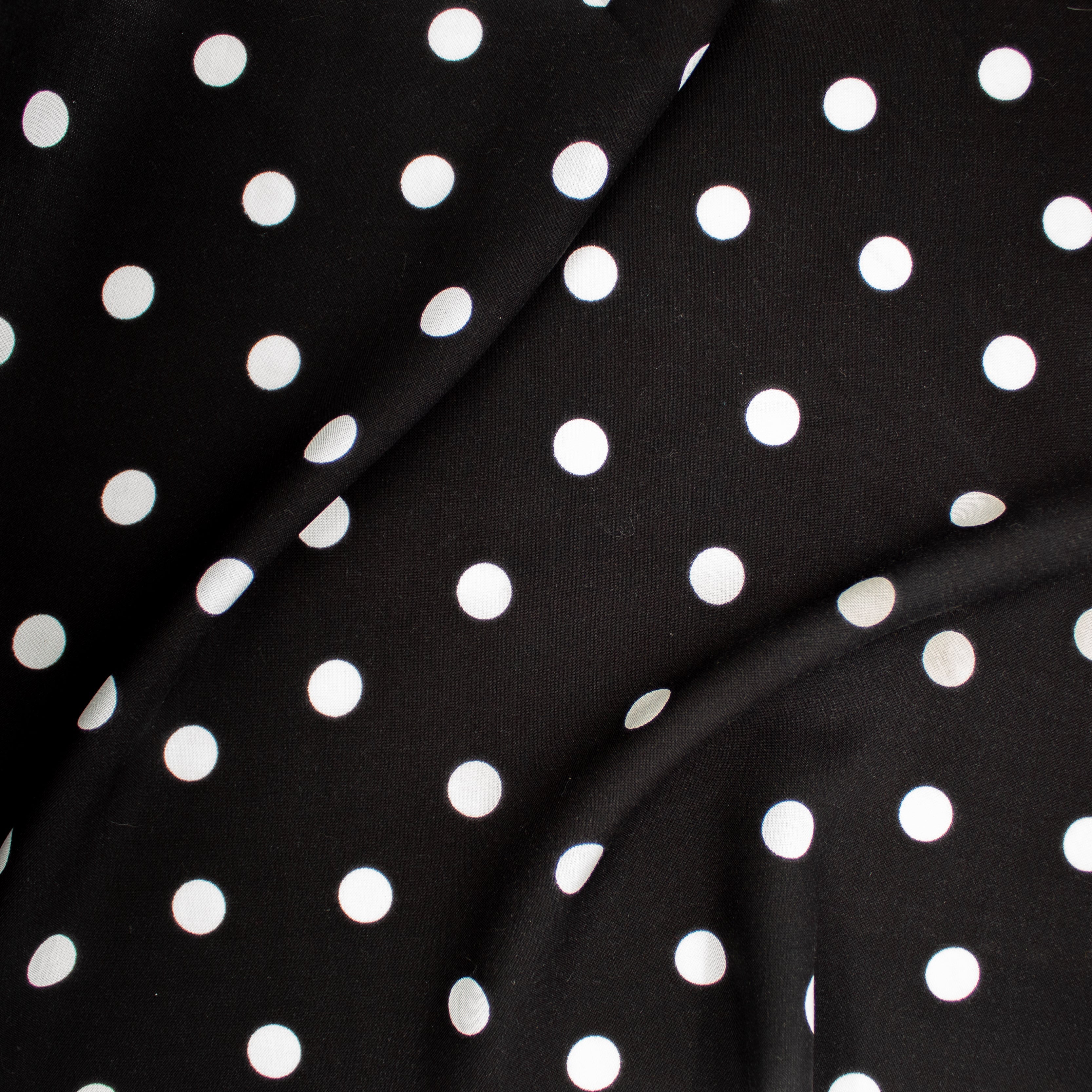 Polka Dot Cotton Sateen in Black & White