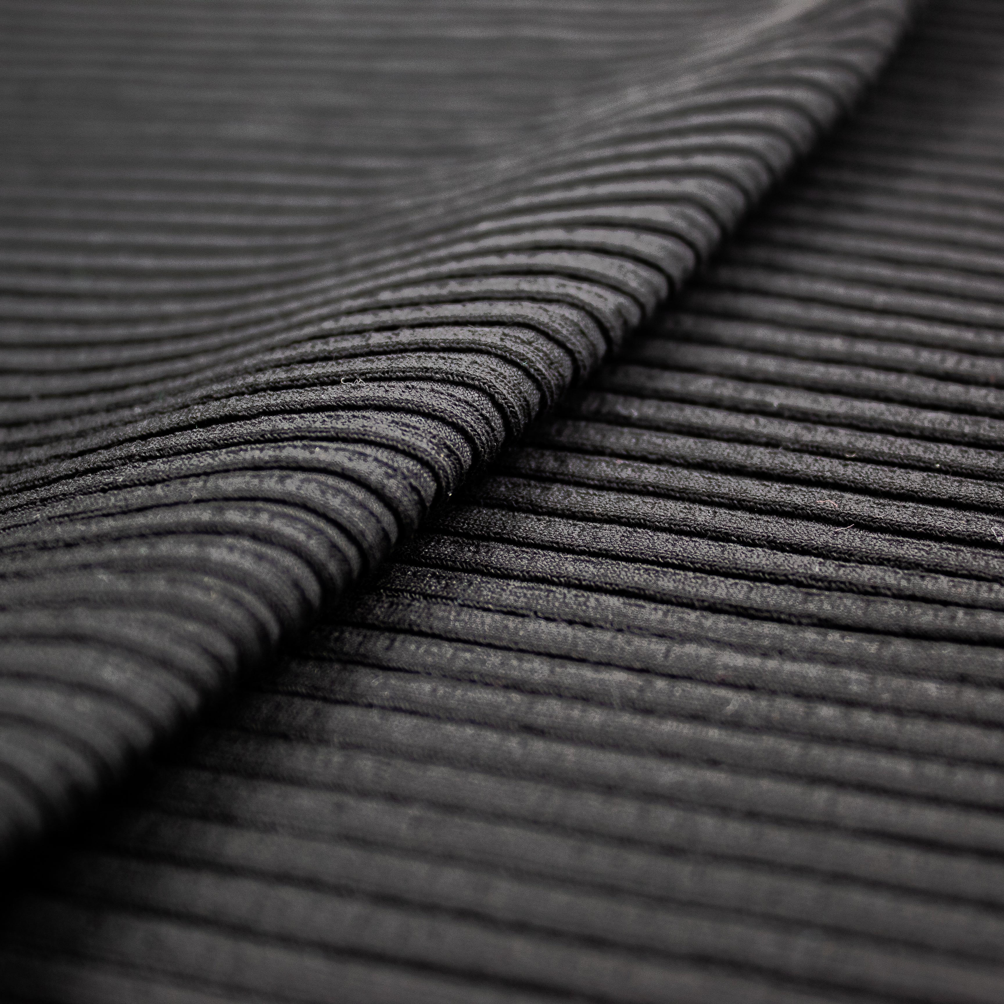 Lightweight Rayon Blend Ribbed Knit in Black